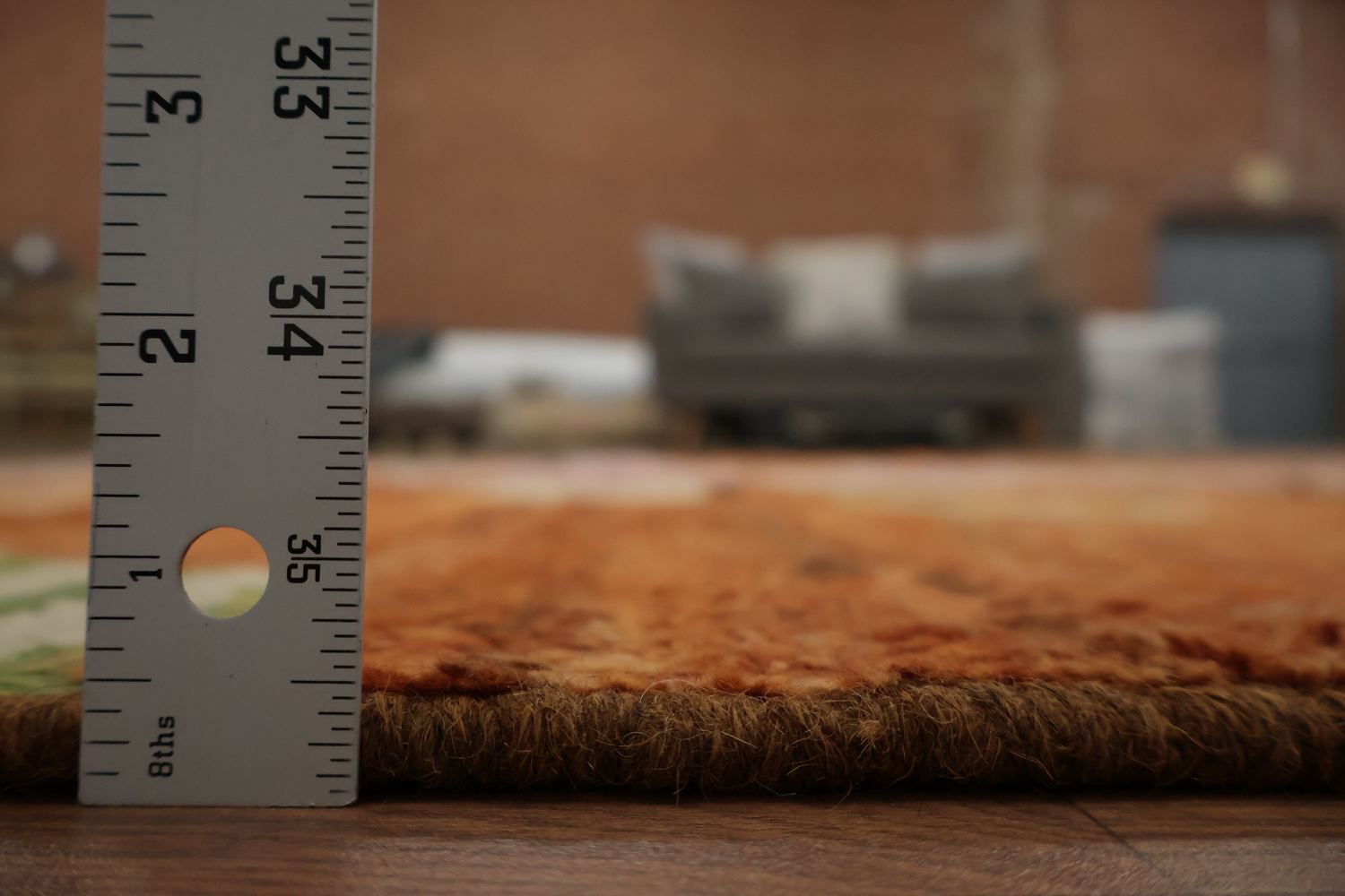 Orange Wool Moroccan Oriental Area Rug 7x10