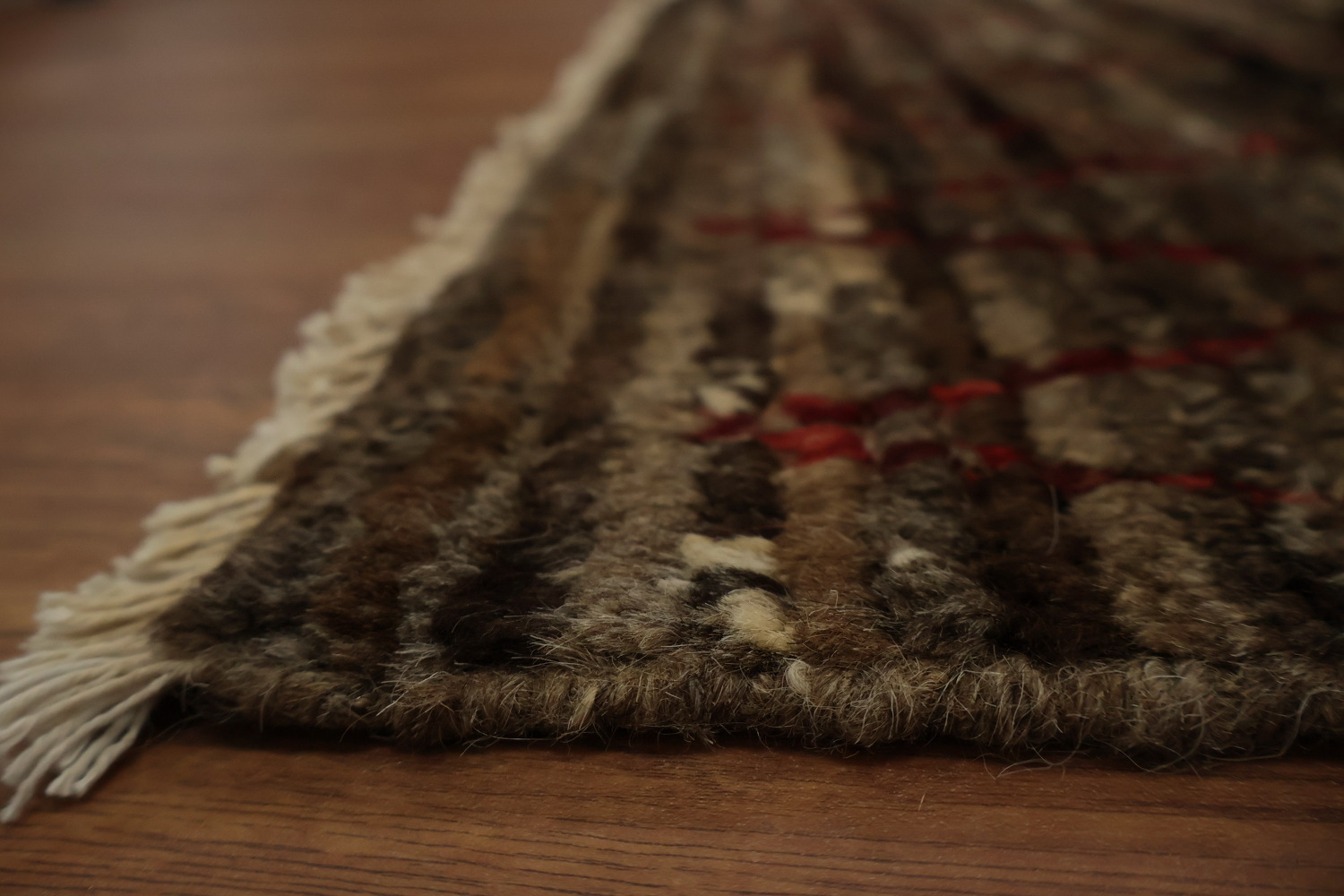 Geometric Handcrafted Moroccan Area Rug 9x10 with Earthy Patterns