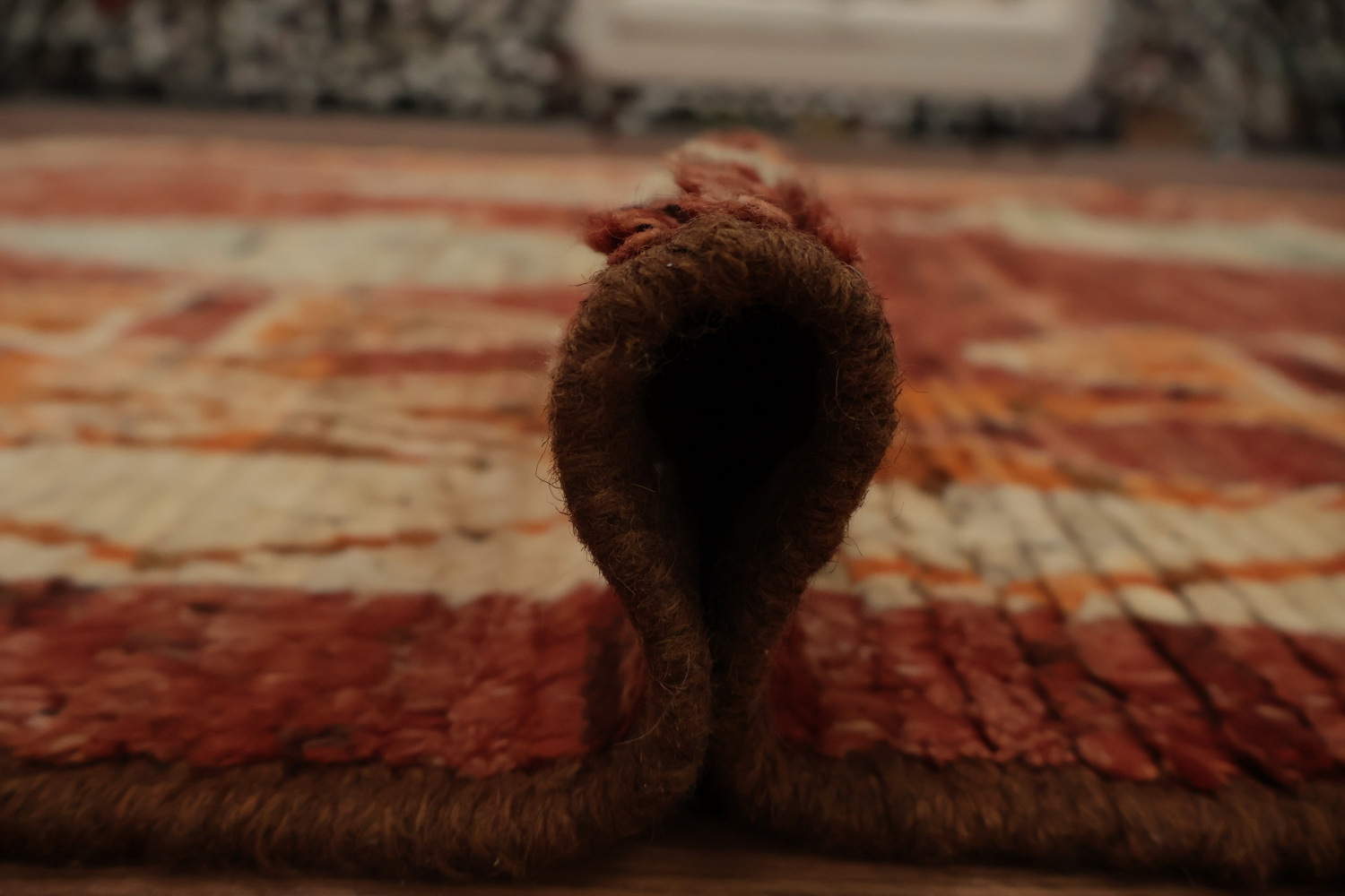 Intricate Tribal Design on a Rich Moroccan Area Rug 6x9