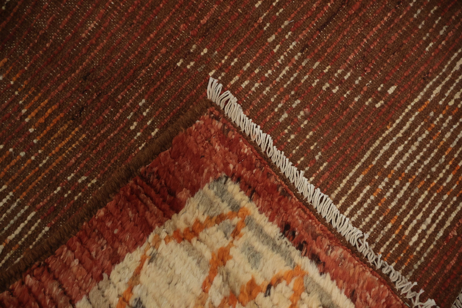Intricate Tribal Design on a Rich Moroccan Area Rug 6x9