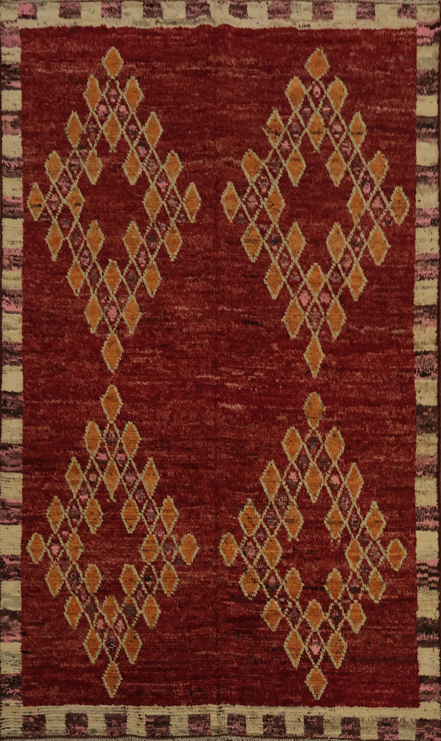 Red Geometric Moroccan Oriental Area Rug 7x10