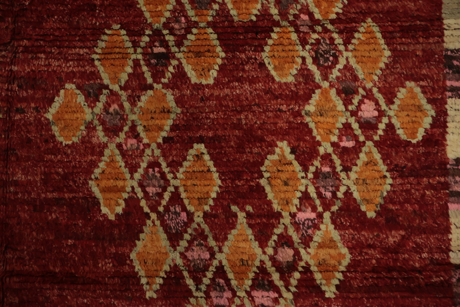 Red Geometric Moroccan Oriental Area Rug 7x10