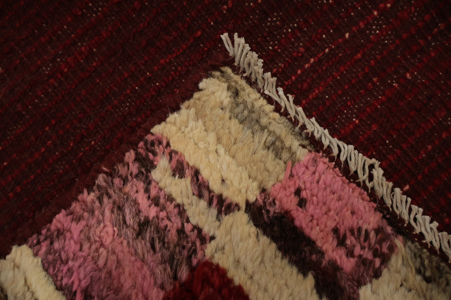 Red Geometric Moroccan Oriental Area Rug 7x10
