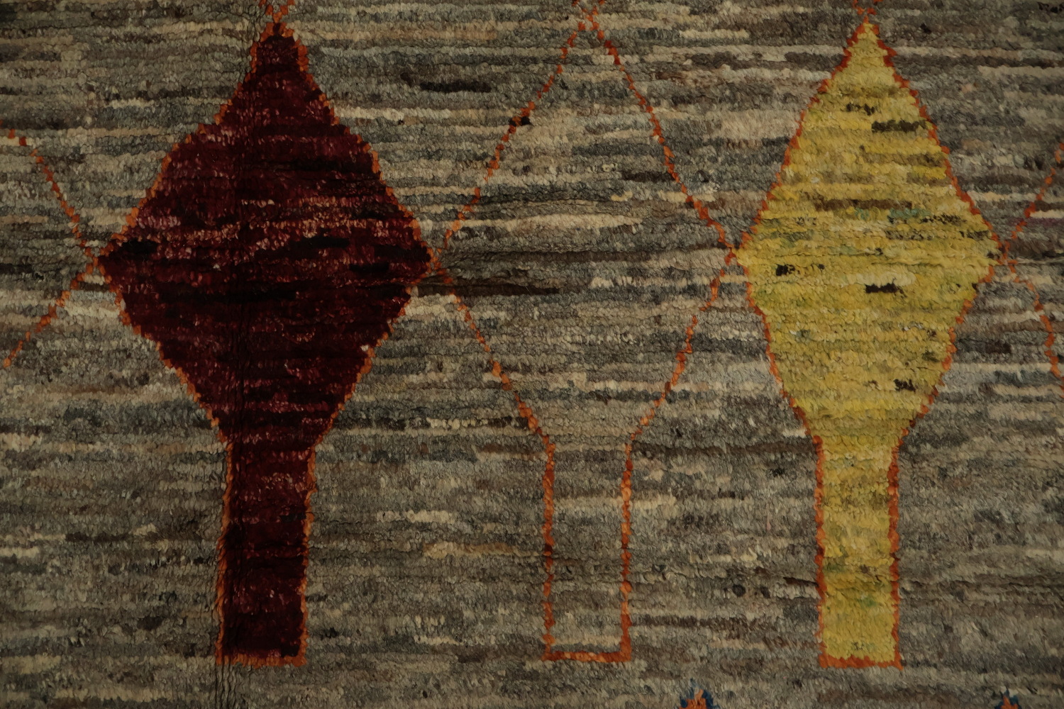 Artisanal Moroccan Area Rug 7x10 with Dynamic Geometric Patterns