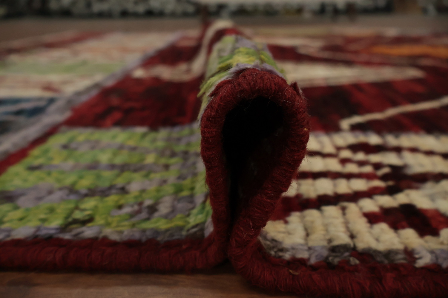 Red Geometric Moroccan Oriental Area Rug 7x10