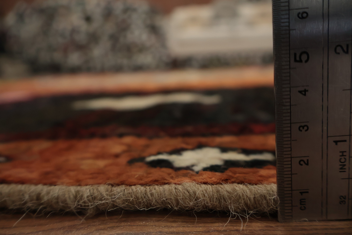 Artistic Moroccan Area Rug 7x10 with Eye-Catching Multicolored Borders