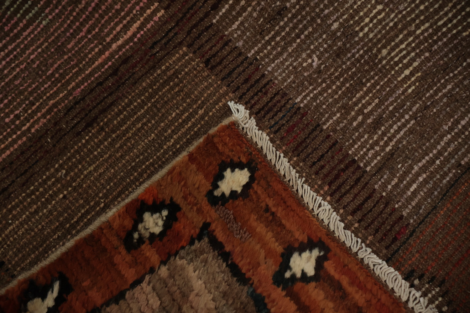 Artistic Moroccan Area Rug 7x10 with Eye-Catching Multicolored Borders