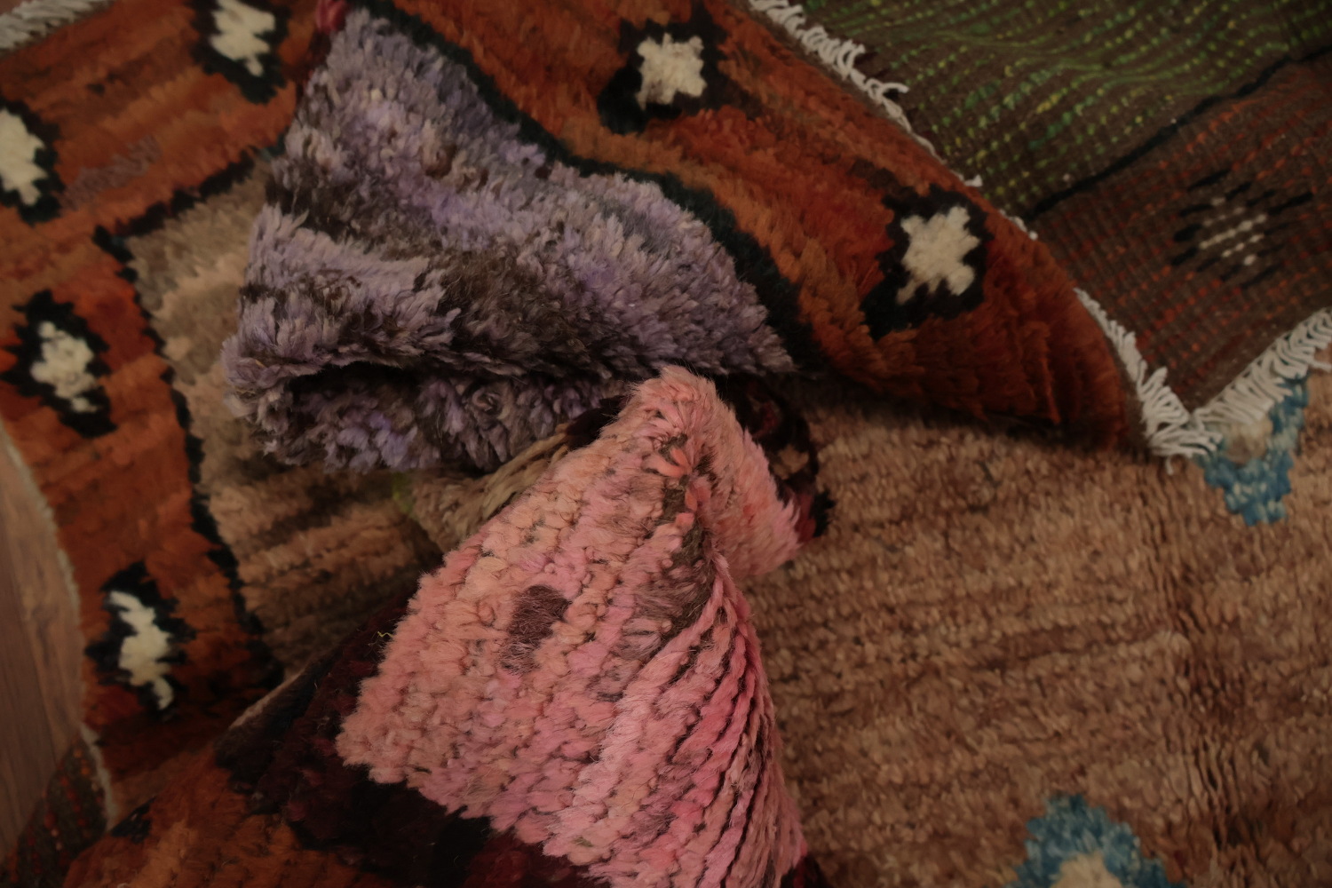 Artistic Moroccan Area Rug 7x10 with Eye-Catching Multicolored Borders