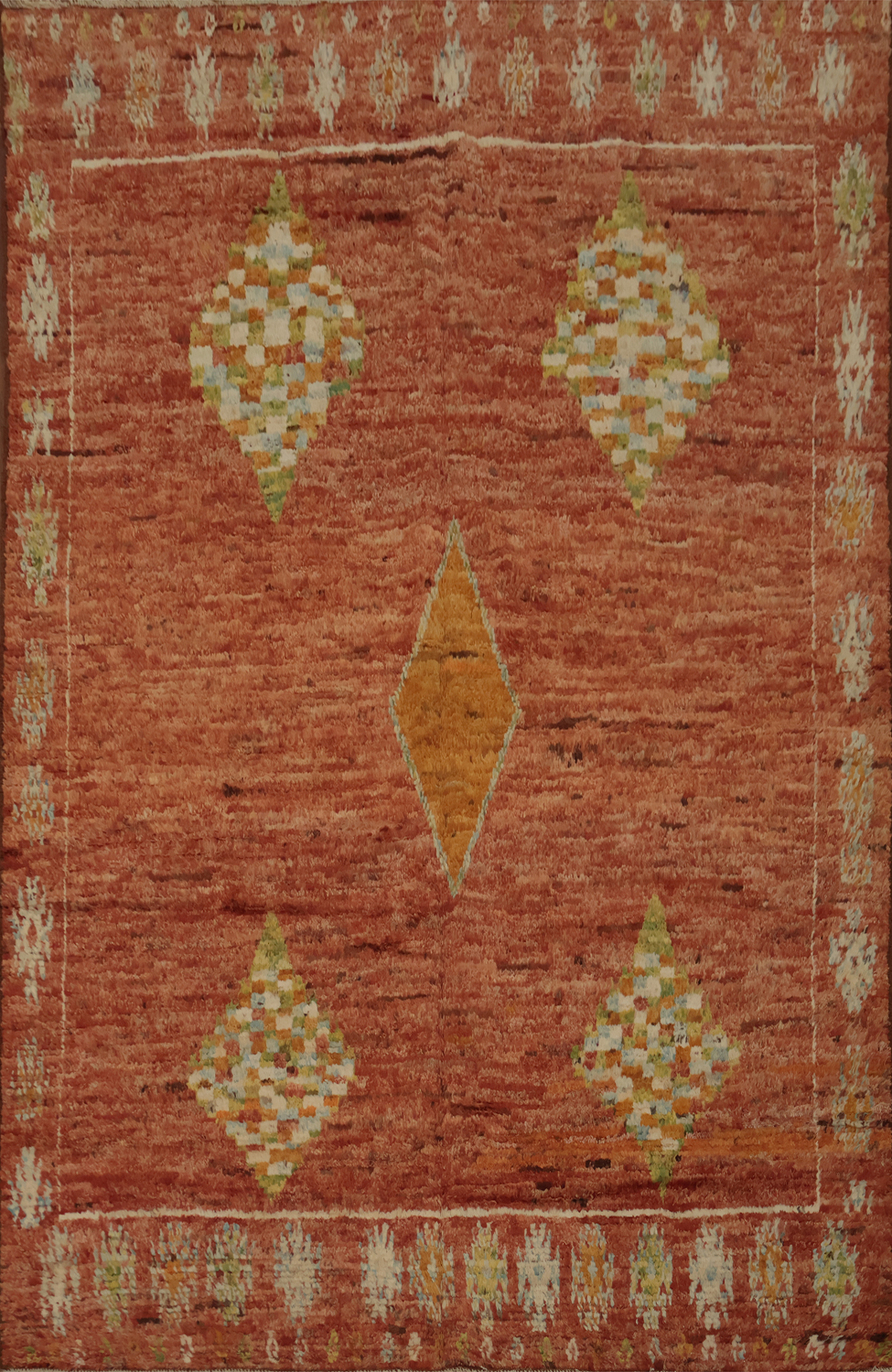 Charm Traditional Moroccan Area Rug 7x10 with Geometric Patterns