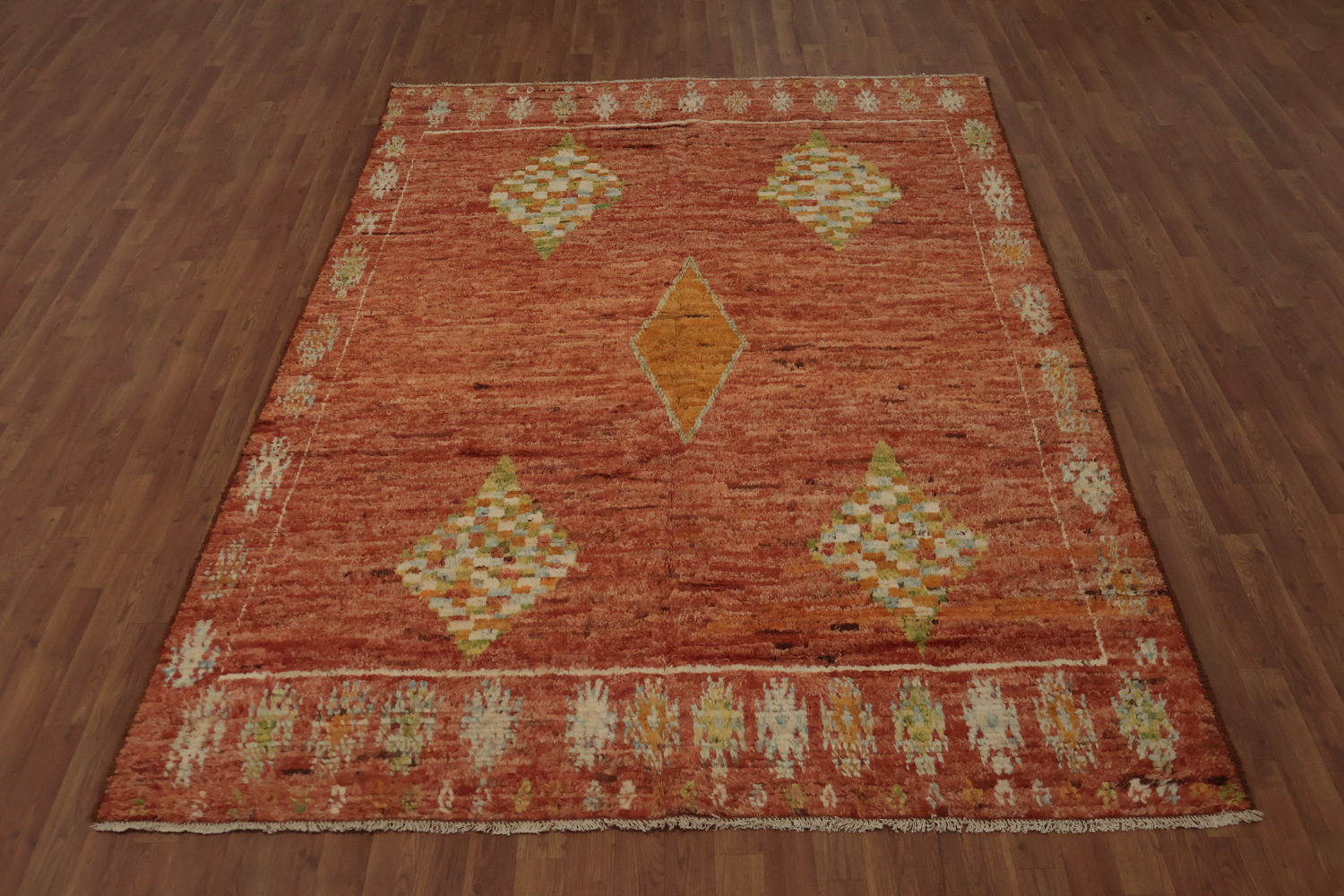 Charm Traditional Moroccan Area Rug 7x10 with Geometric Patterns