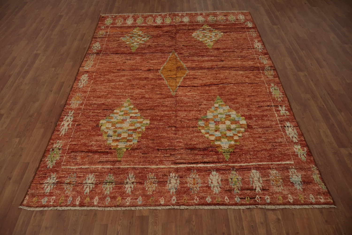 Charm Traditional Moroccan Area Rug 7x10 with Geometric Patterns