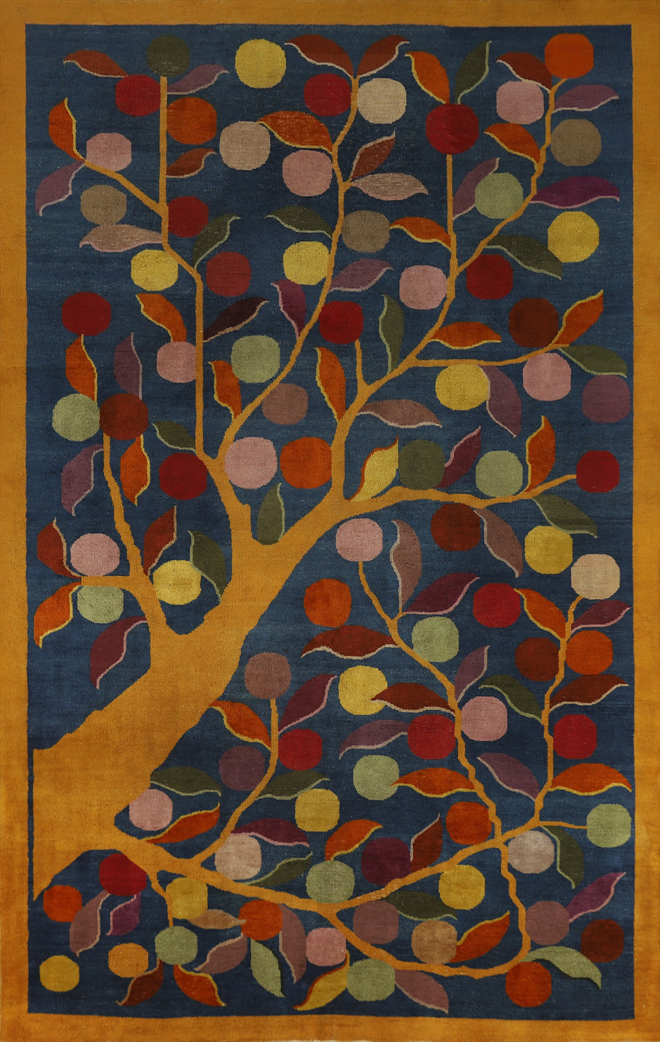 Antique Vegetable Dye Art Deco Chinese Area Rug 7x11