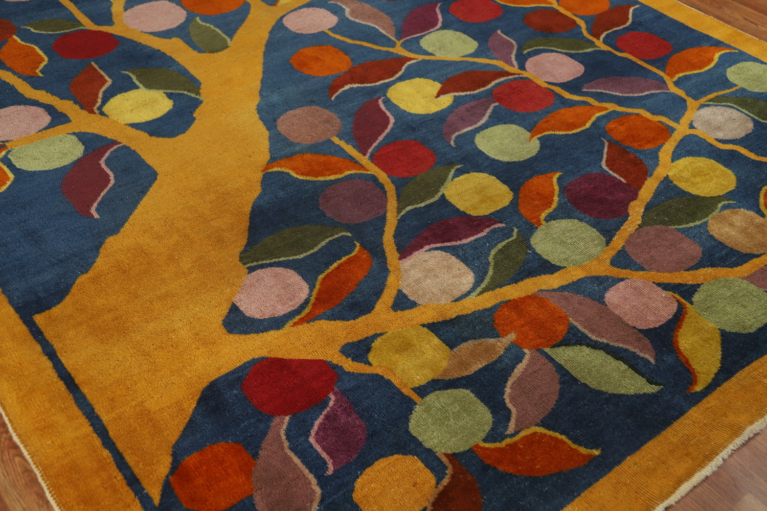 Antique Vegetable Dye Art Deco Chinese Area Rug 7x11