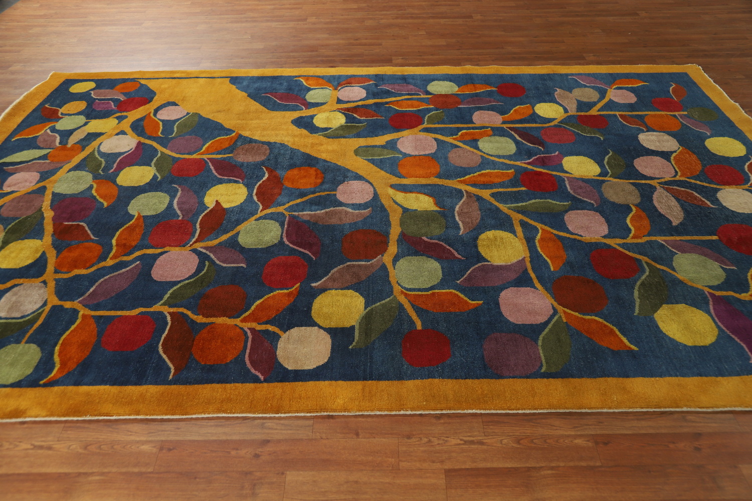 Antique Vegetable Dye Art Deco Chinese Area Rug 7x11