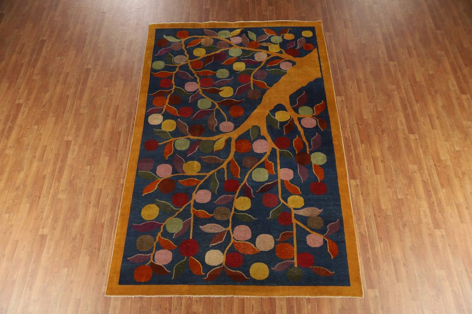 Antique Vegetable Dye Art Deco Chinese Area Rug 7x11