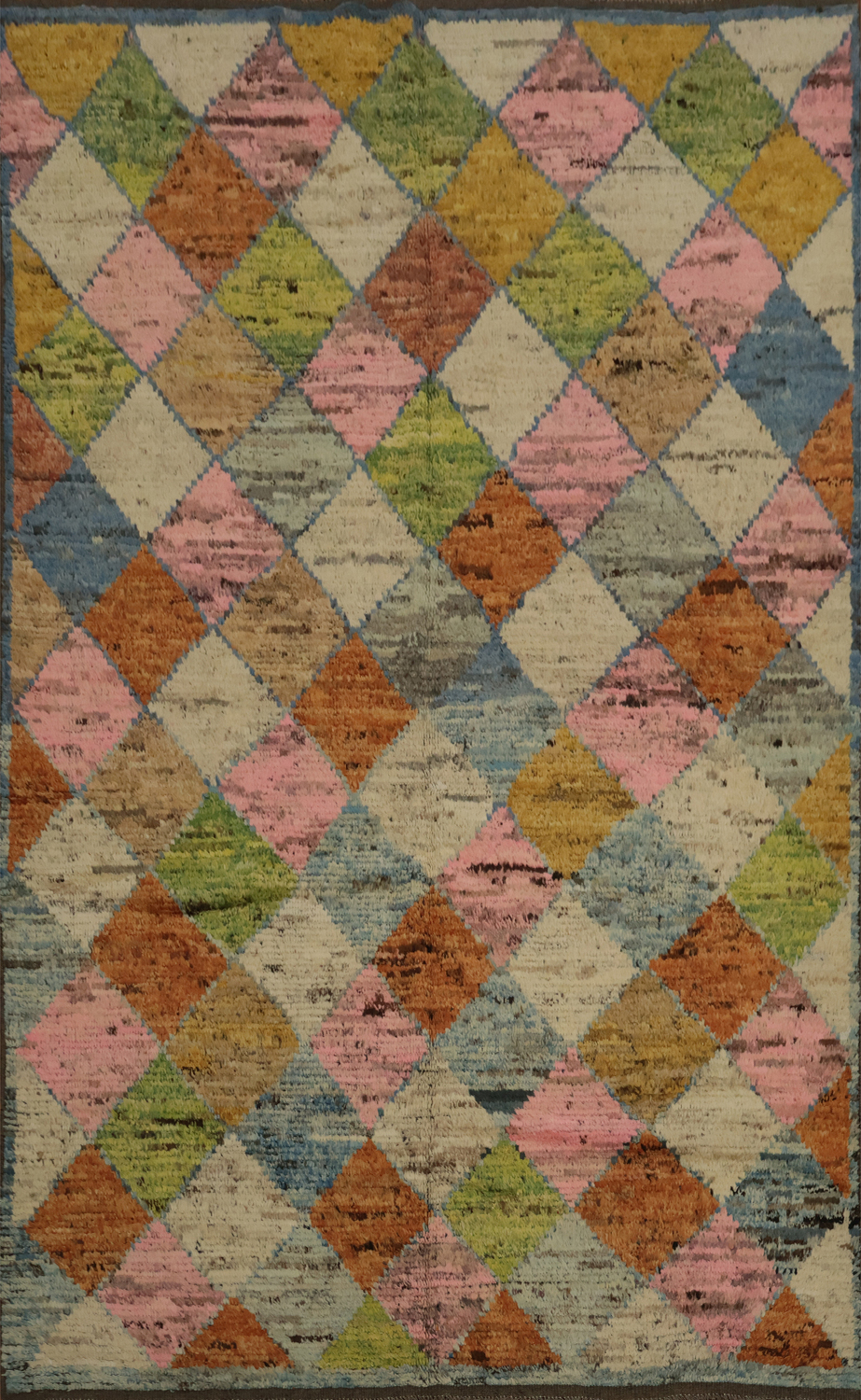 Vibrant Moroccan Area Rug 7x10 with Multicolored Geometric Patterns