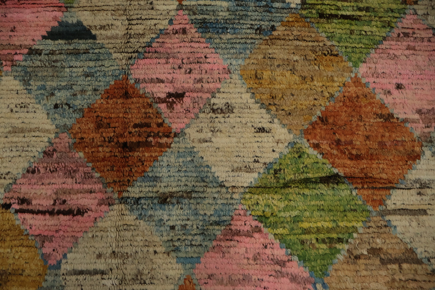 Vibrant Moroccan Area Rug 7x10 with Multicolored Geometric Patterns