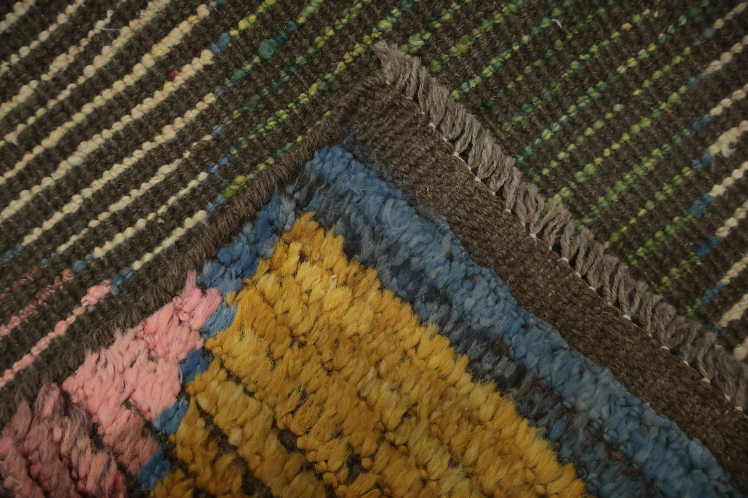 Vibrant Moroccan Area Rug 7x10 with Multicolored Geometric Patterns