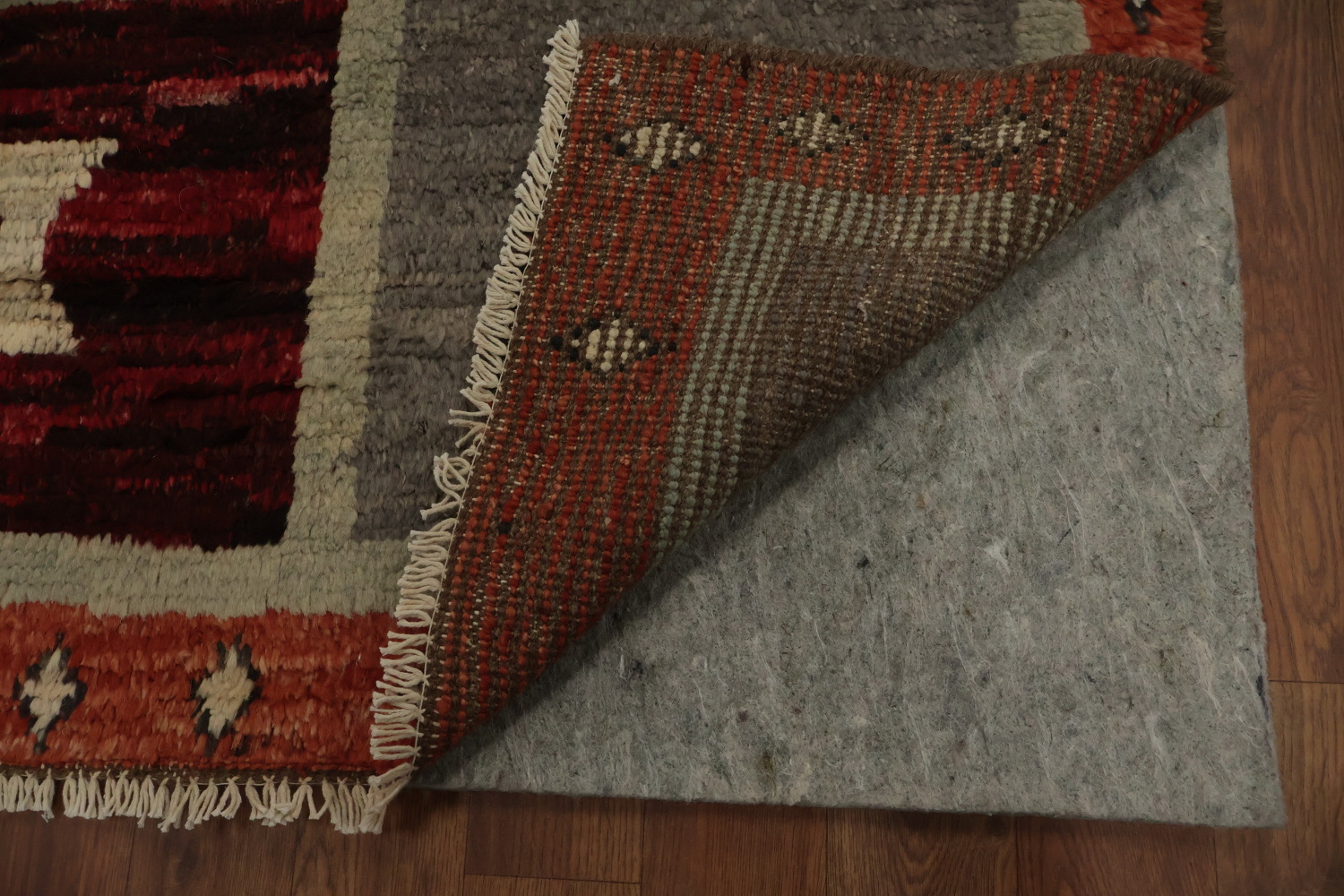 Moroccan Area Rug 7x10 with Colorful Geometric Border Patterns