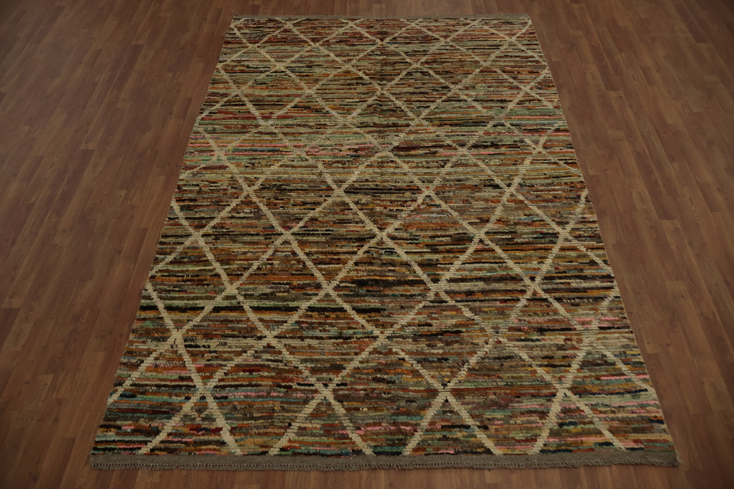 Earth Tones Moroccan Area Rug 7x10 for Cozy Stylish Homes