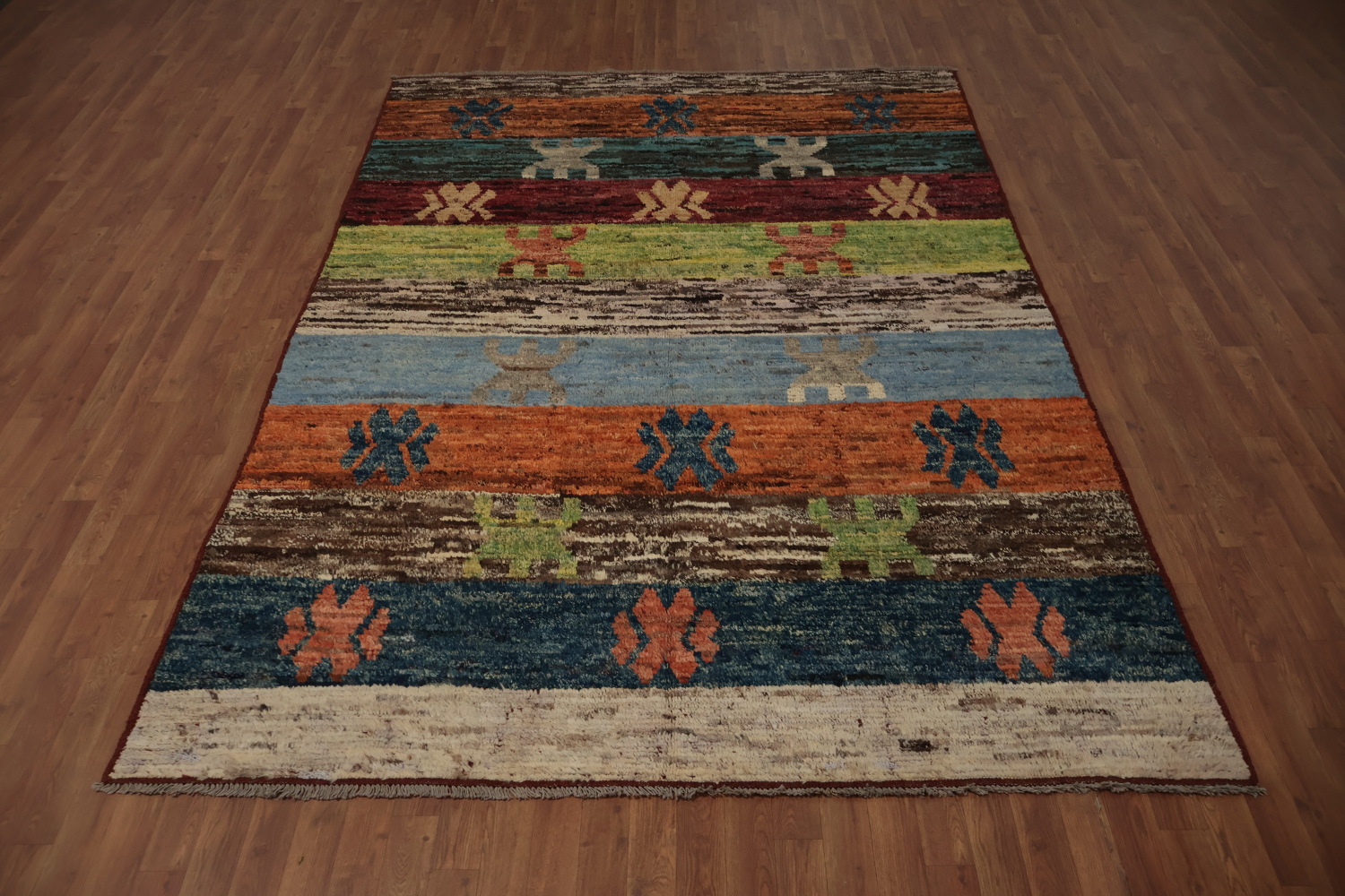 Unique Moroccan Area Rug 7x10 with a Mix of Rich Colors and Patterns