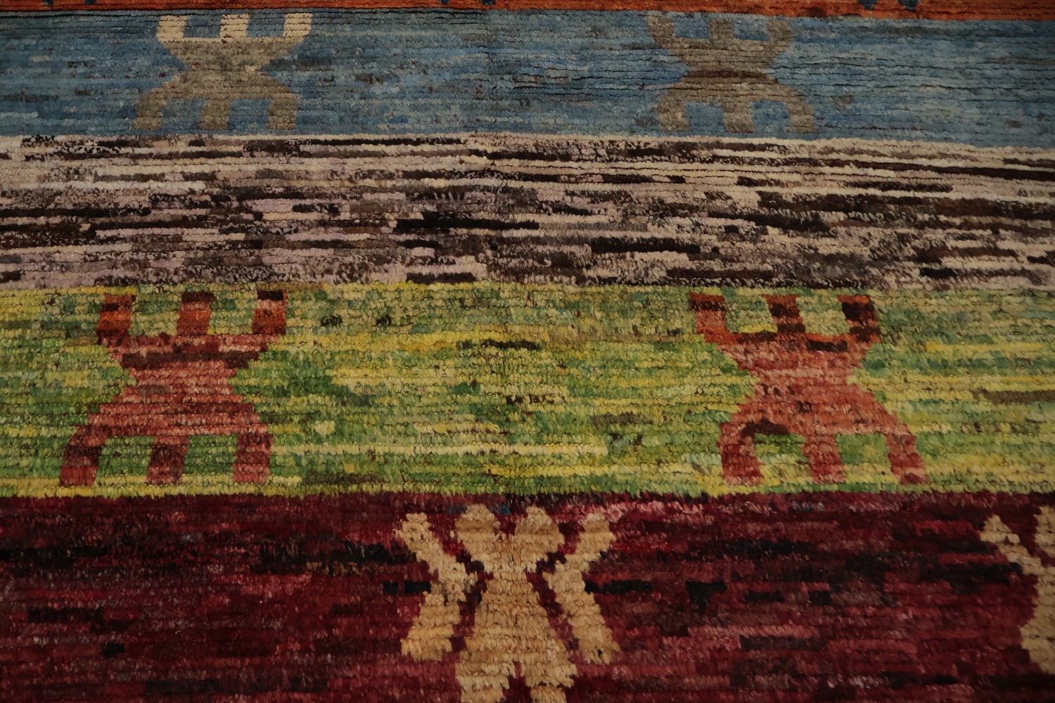 Unique Moroccan Area Rug 7x10 with a Mix of Rich Colors and Patterns