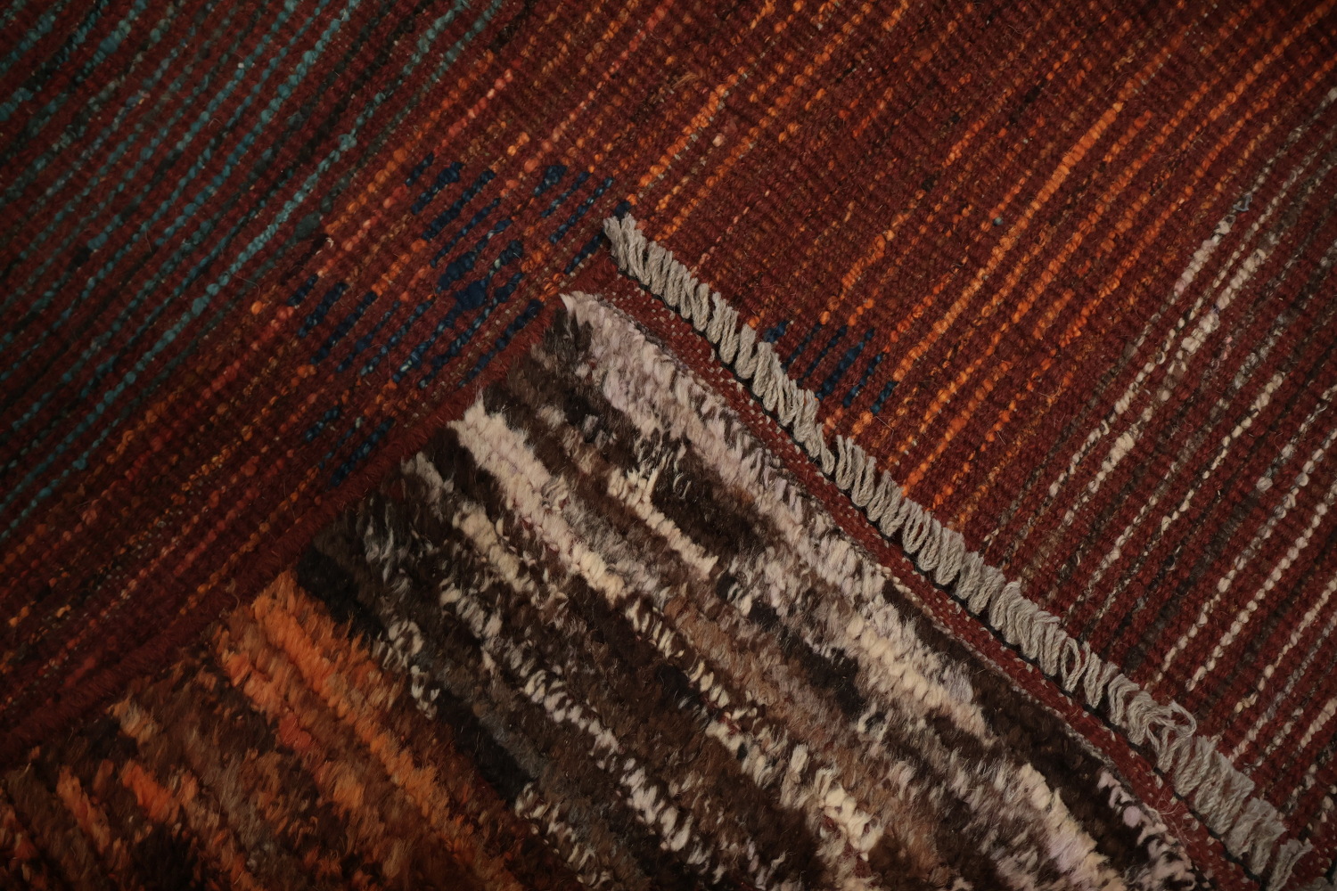 Unique Moroccan Area Rug 7x10 with a Mix of Rich Colors and Patterns