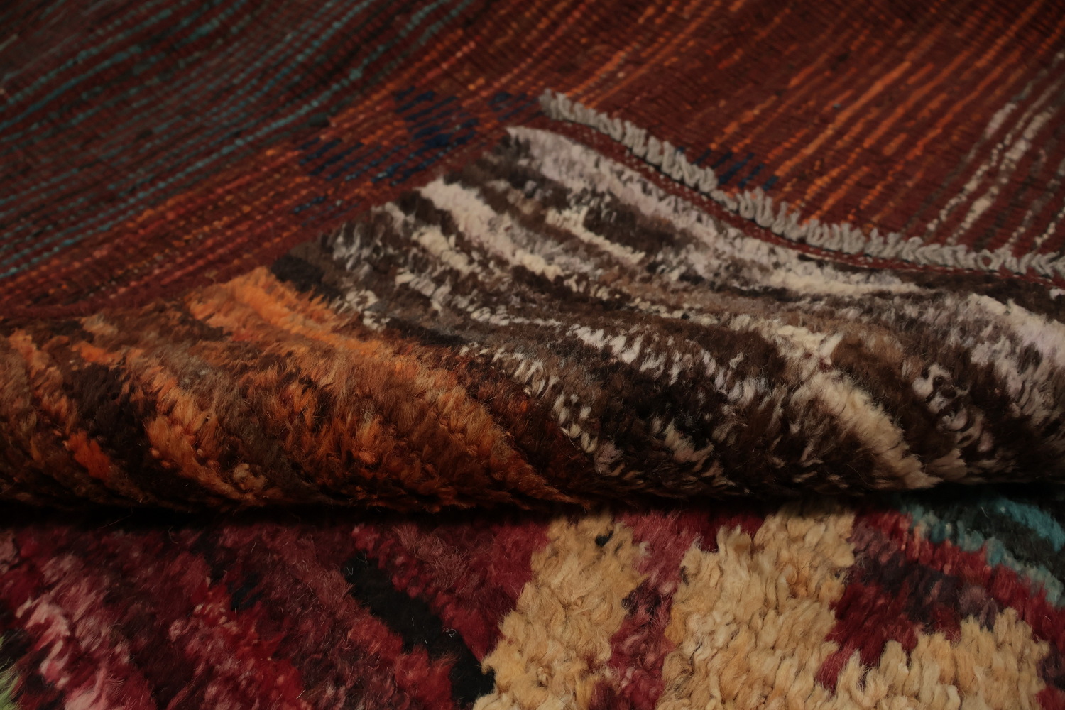 Unique Moroccan Area Rug 7x10 with a Mix of Rich Colors and Patterns