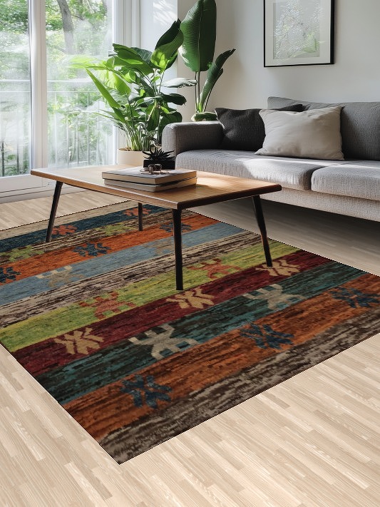 Unique Moroccan Area Rug 7x10 with a Mix of Rich Colors and Patterns