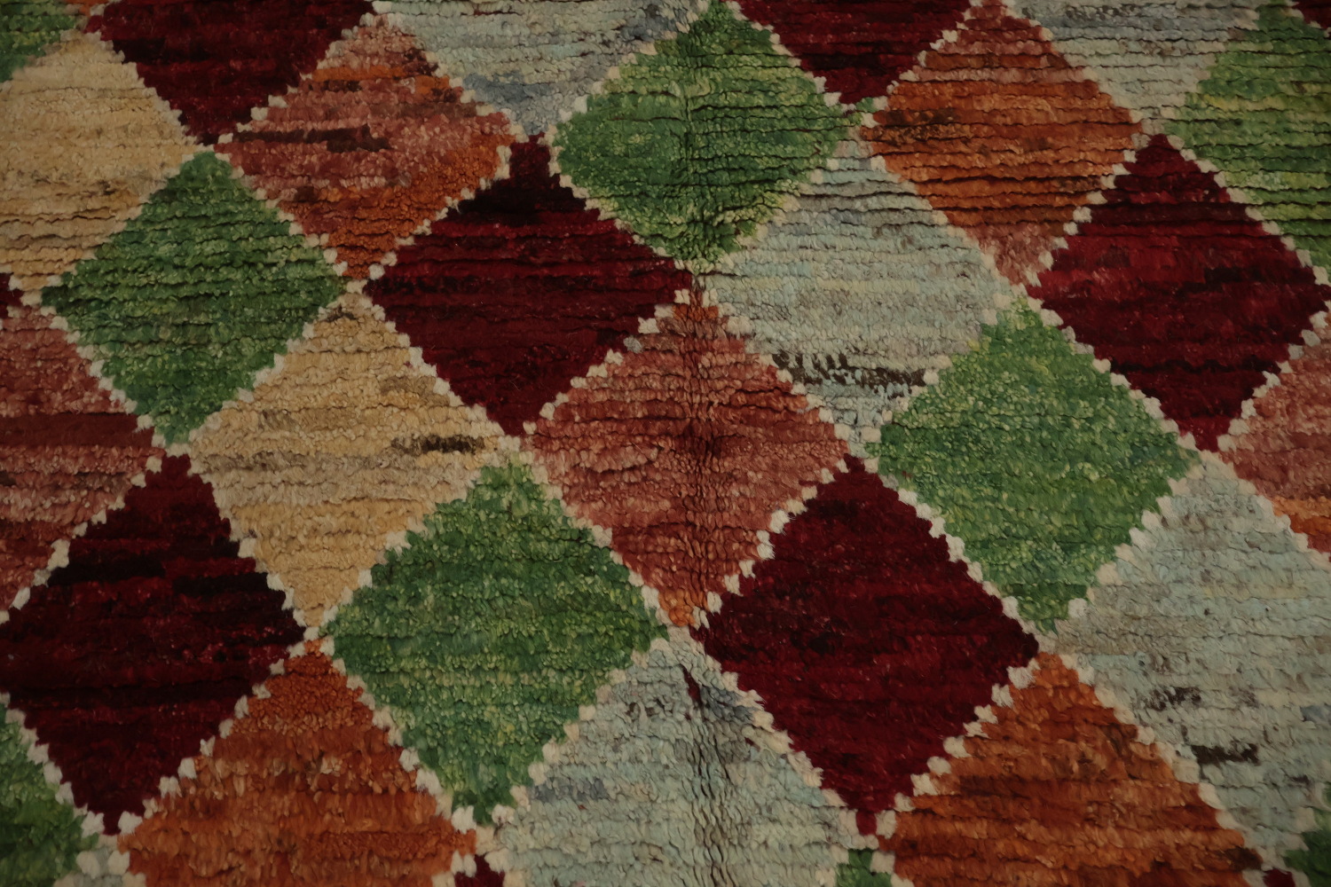 Authentic Diamond Pattern Moroccan Oriental Rug 5x6