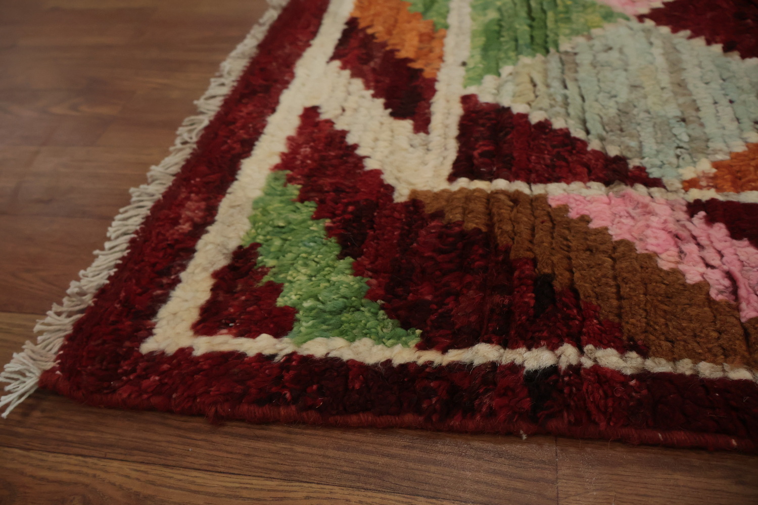 Authentic Diamond Pattern Moroccan Oriental Rug 5x6