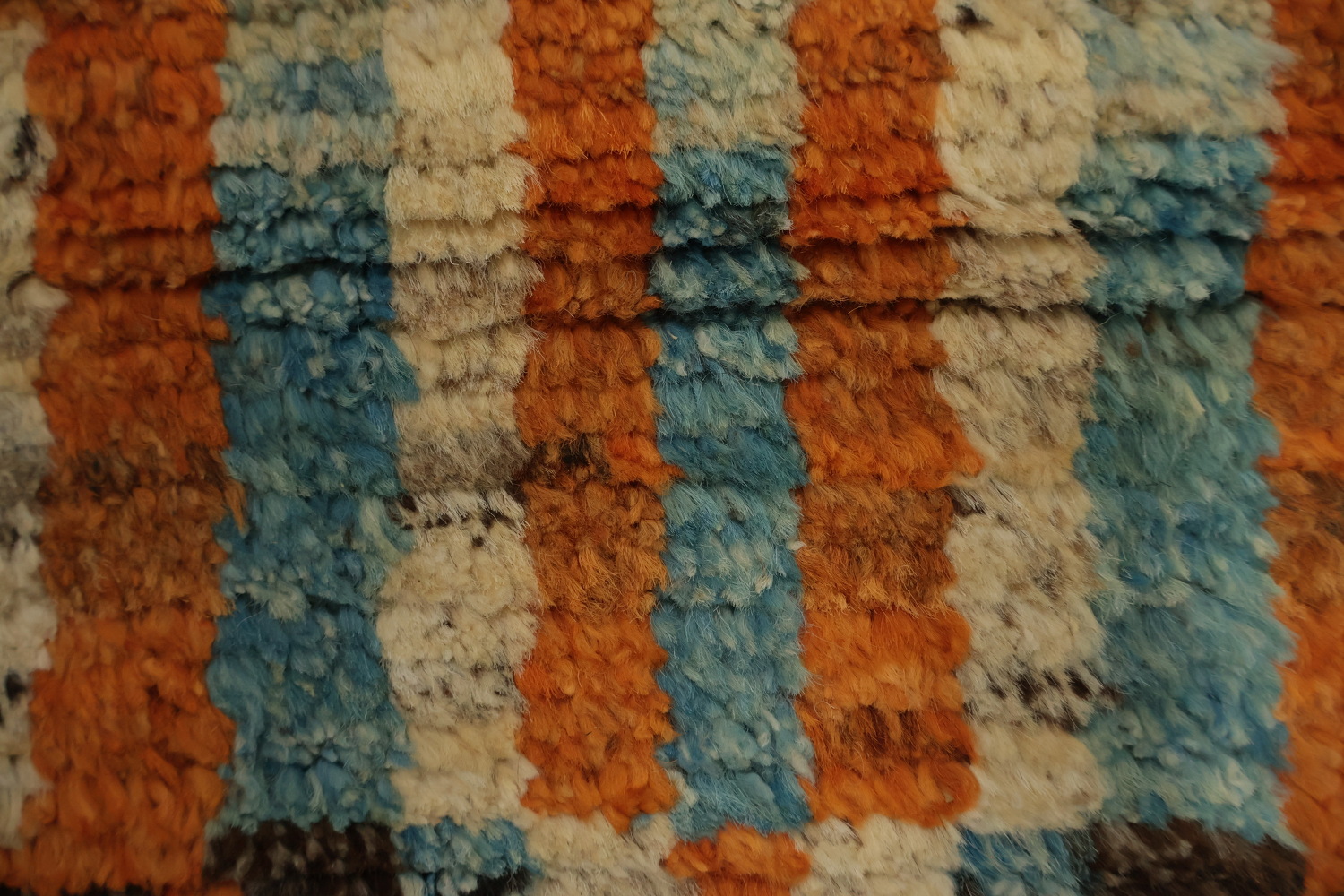 Warm and Cozy Moroccan Area Rug 7x9 with Ethnic Diamond Motifs