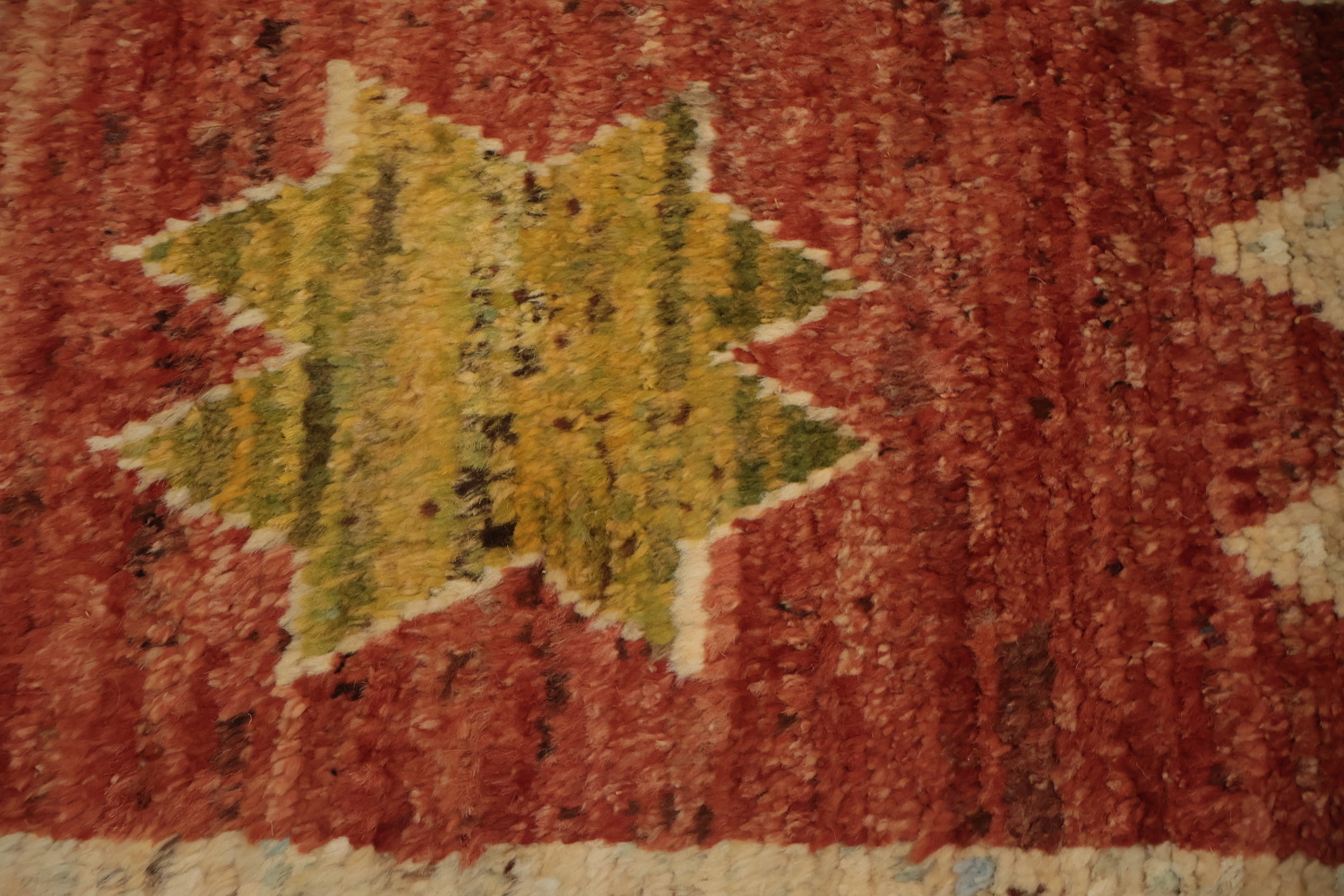 Artisan Moroccan Area Rug 7x10 with Bold Patterns in Earthy Tones