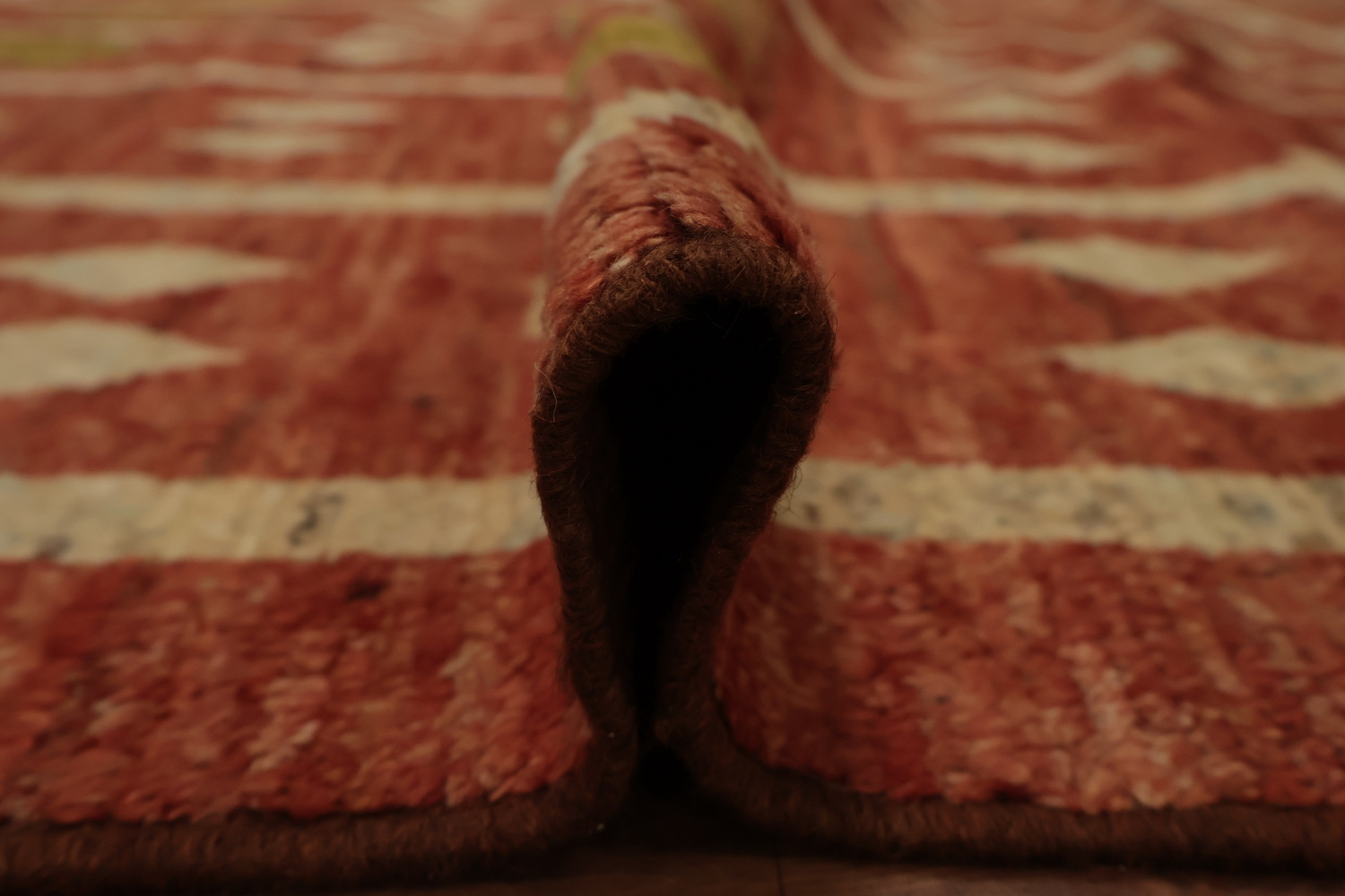 Artisan Moroccan Area Rug 7x10 with Bold Patterns in Earthy Tones