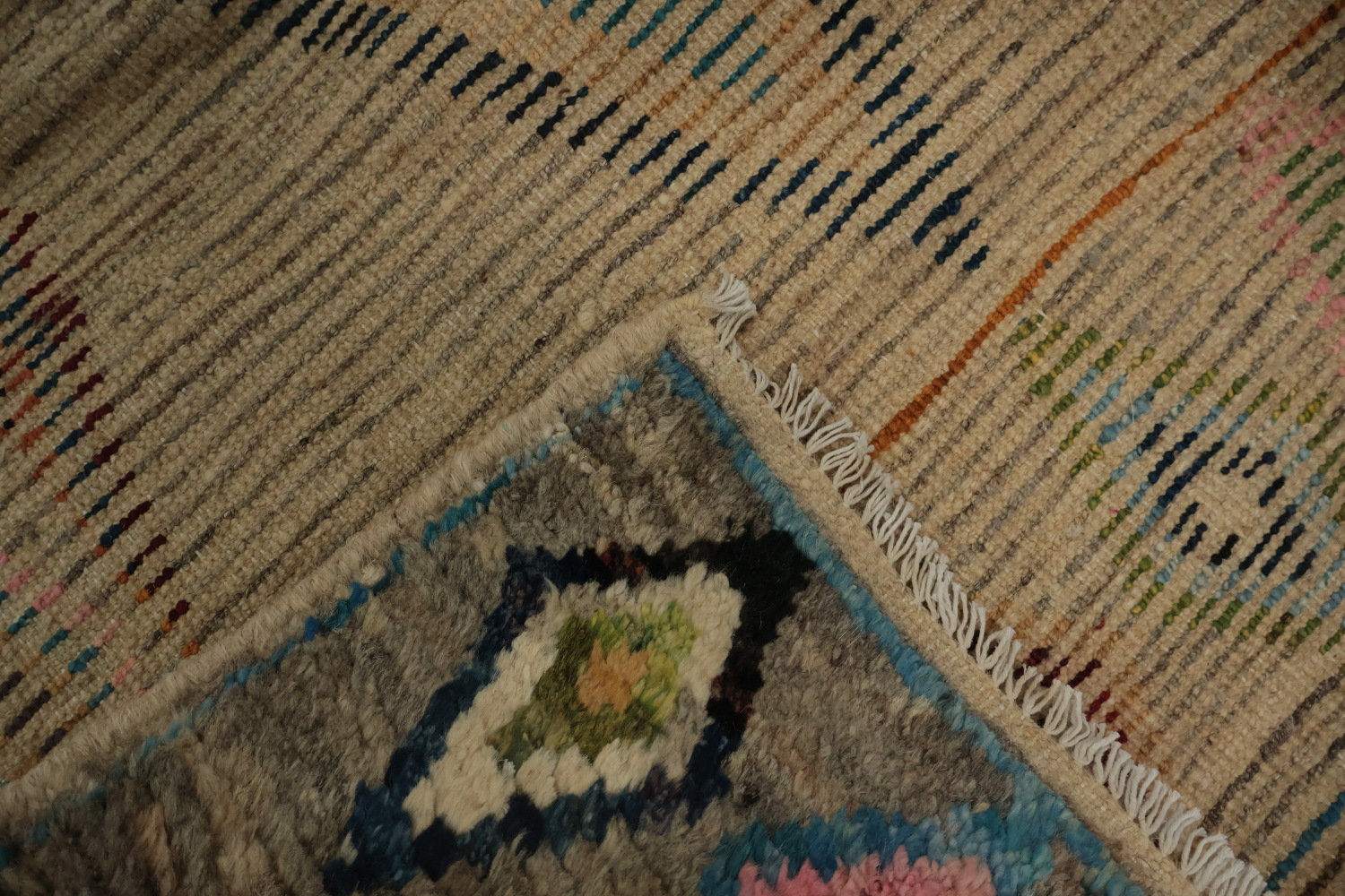 Diamonds Moroccan Area Rug 7x10 with Intricate Colorful Details