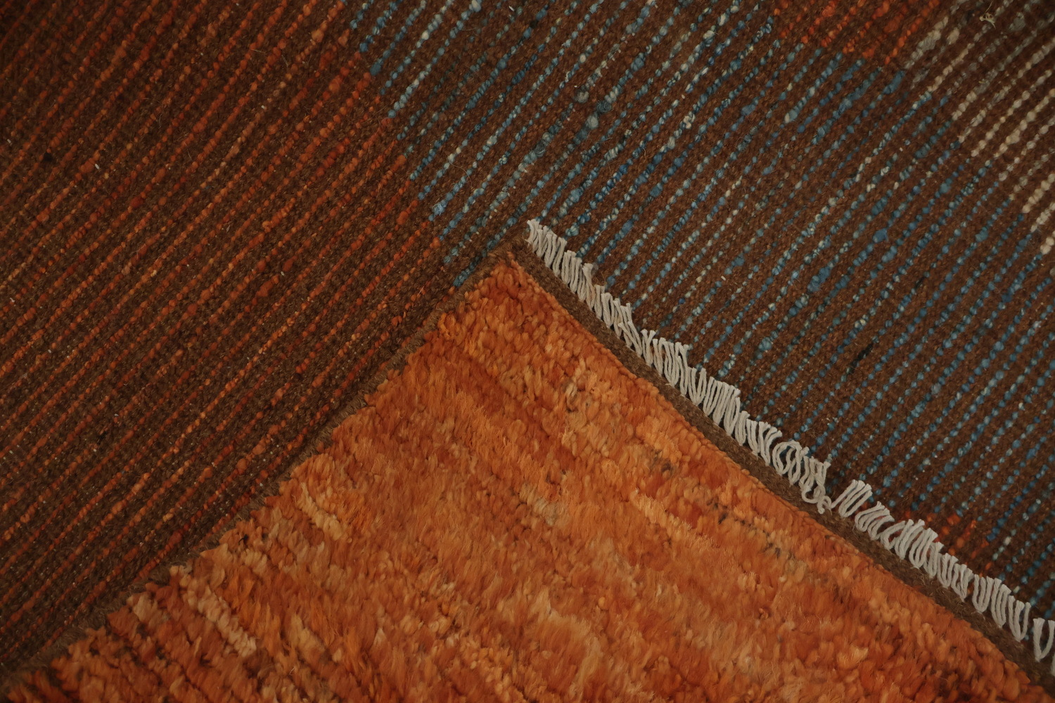 Dynamic Moroccan Area Rug 7x10 in Earth and Sky Tone Accents