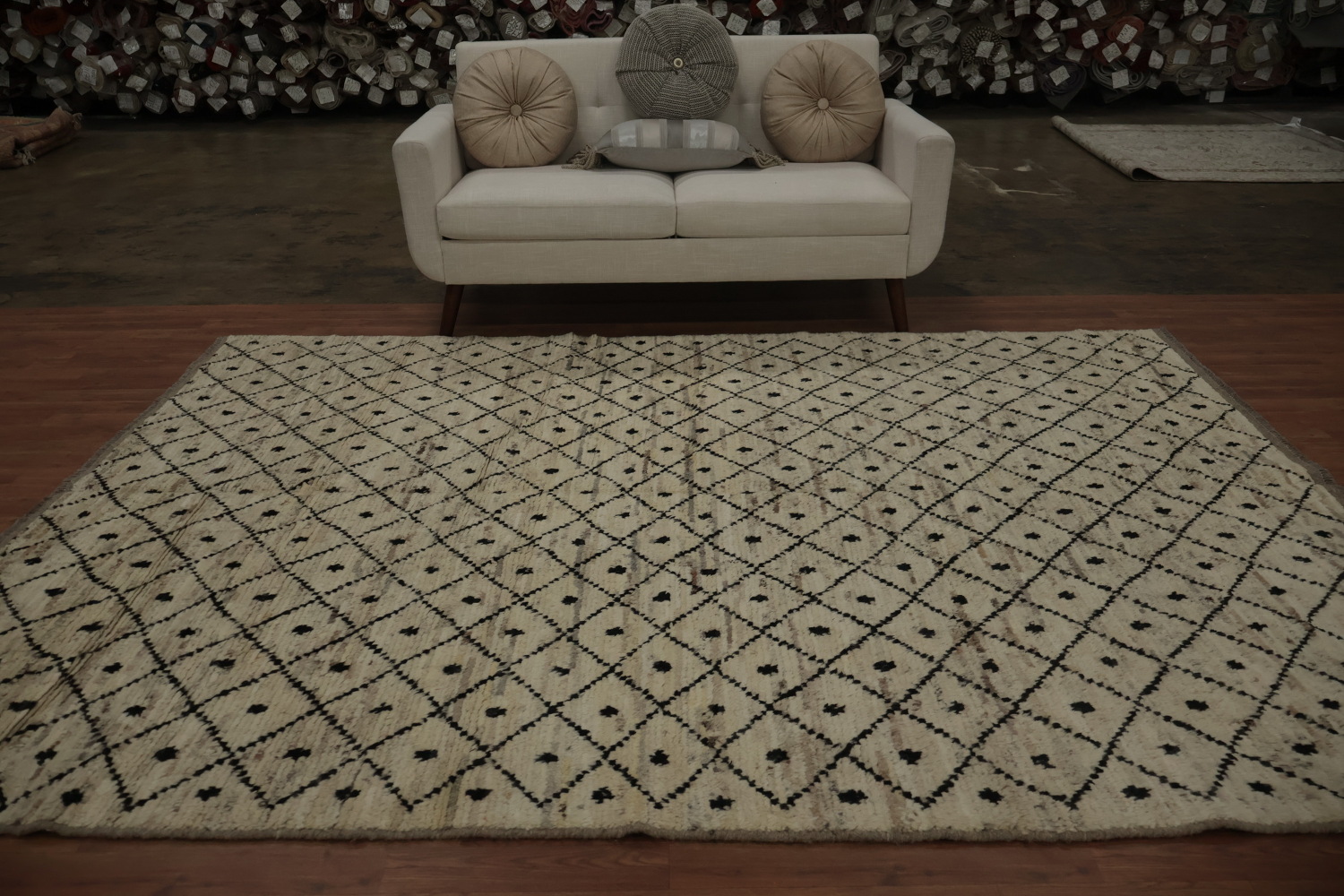 All-Over Trellis Moroccan Oriental Area Rug 7x10