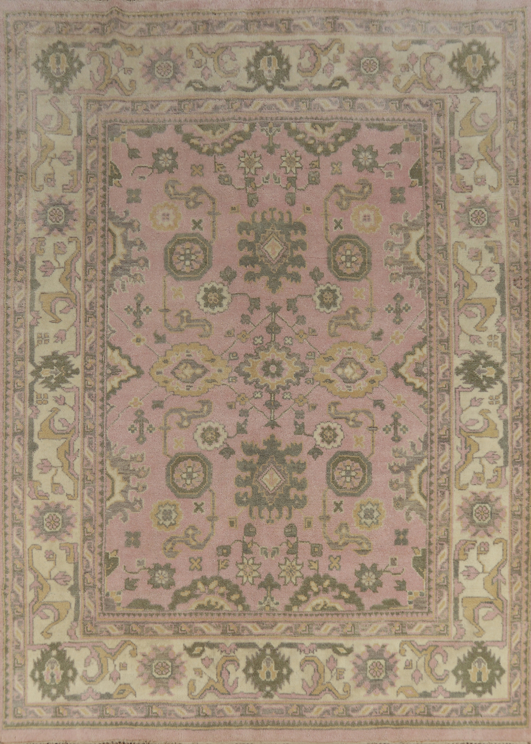 Pink Handmade Oushak Indian Area Rug 8x10