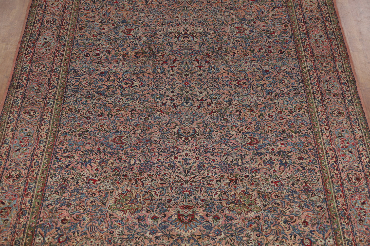 Antique Vegetable Dye Kerman Persian Large Rug 9x18