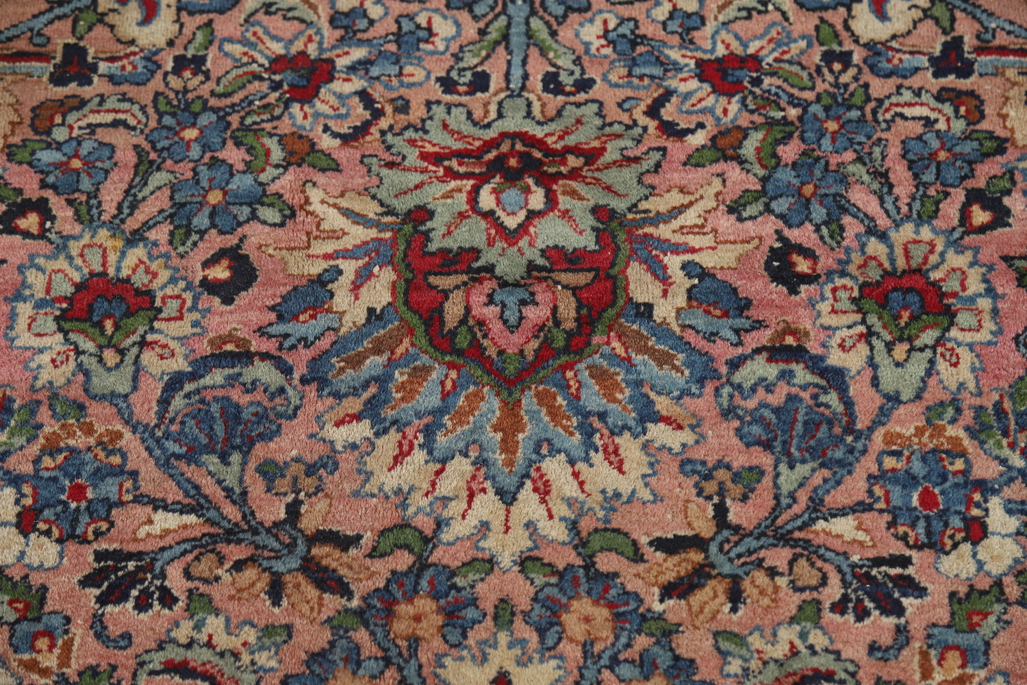Antique Vegetable Dye Kerman Persian Large Rug 9x18