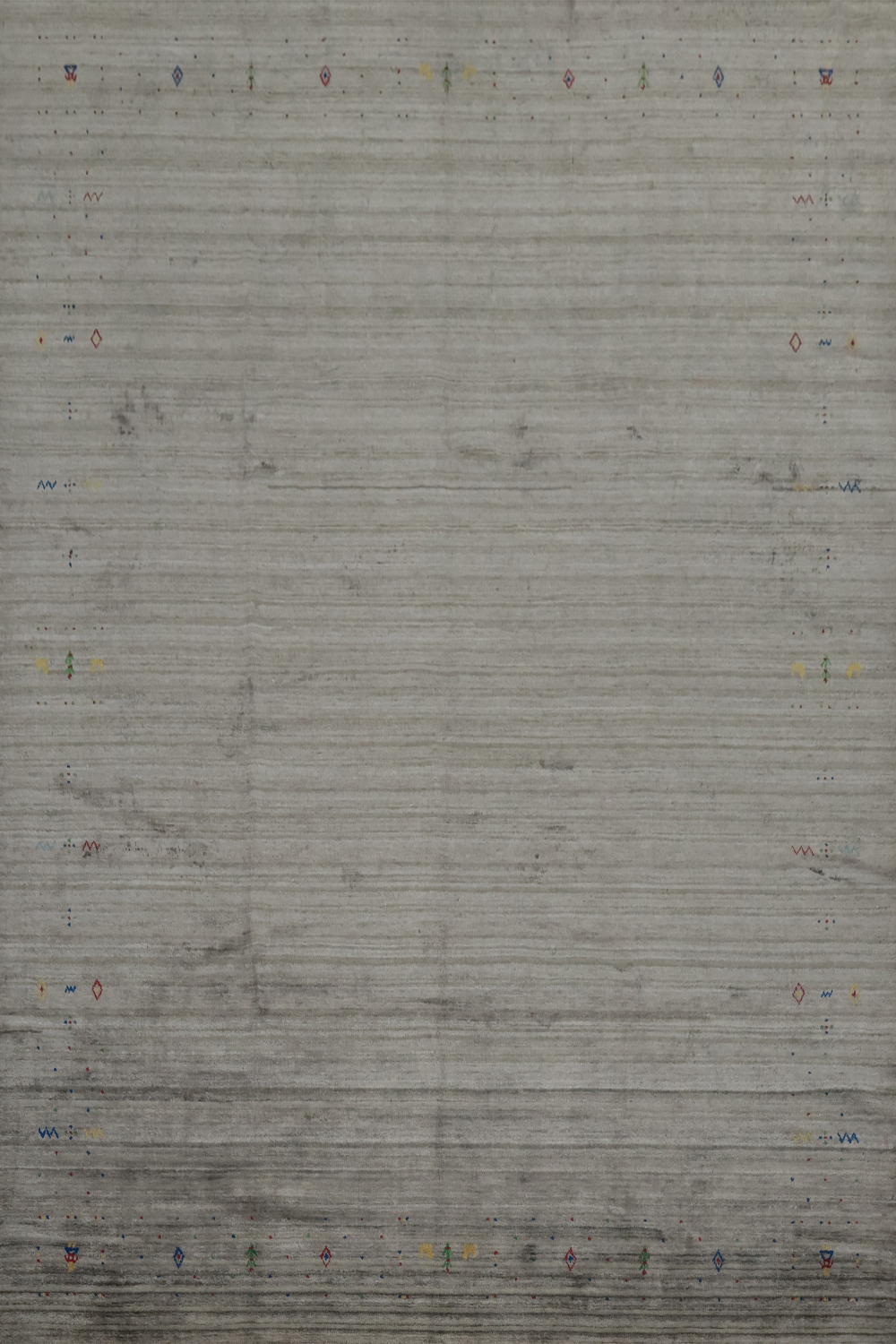 Hand-Knotted Gabbeh Area Rug 9x12 Featuring Subtle Color Details