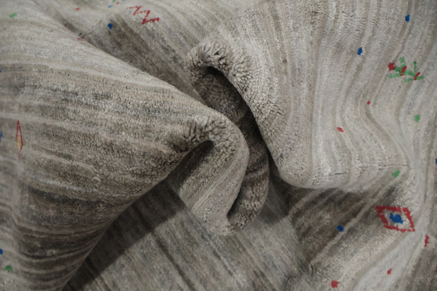 Hand-Knotted Gabbeh Area Rug 9x12 Featuring Subtle Color Details