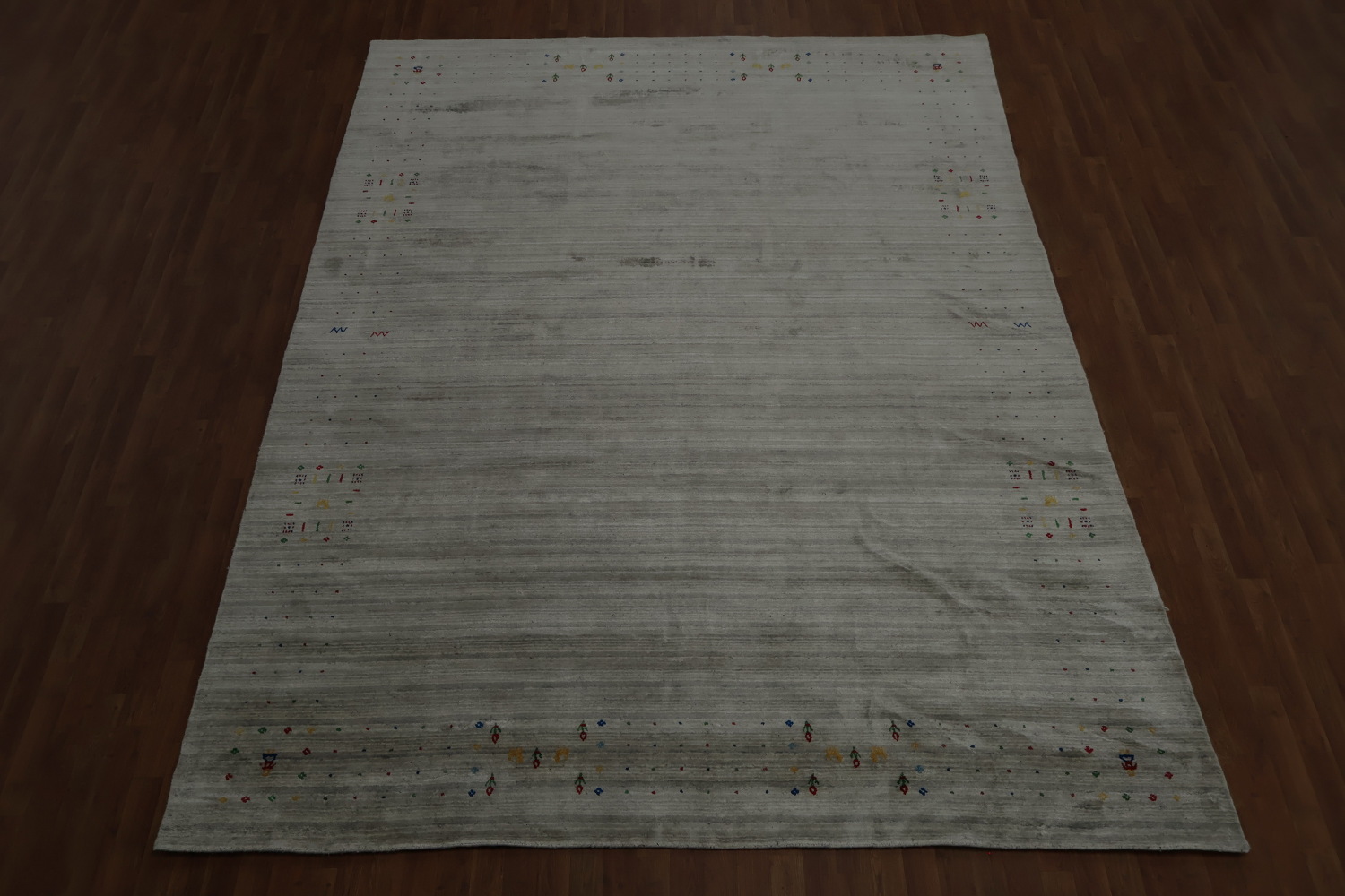 Neutral Gabbeh Area Rug 9x12 Perfect for Modern Interior Spaces