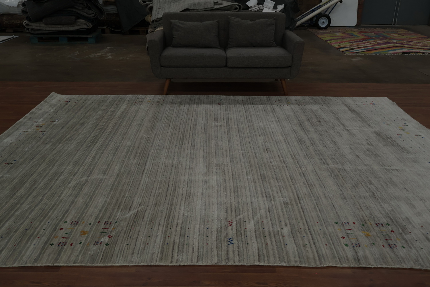 Neutral Gabbeh Area Rug 9x12 Perfect for Modern Interior Spaces
