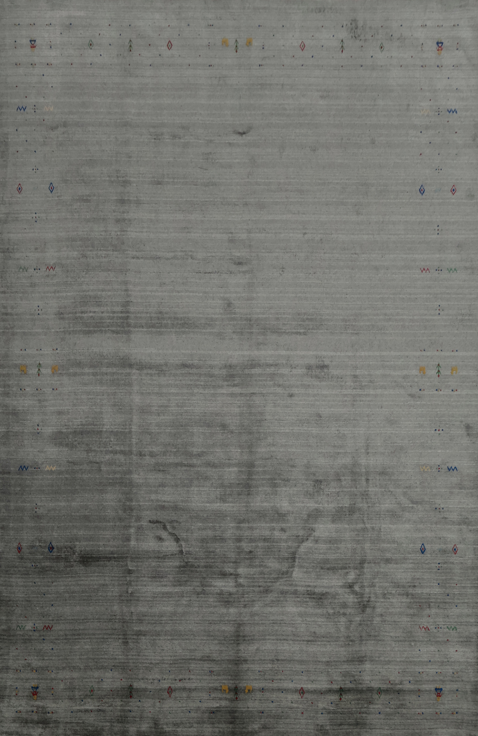 Versatile Decorative Gabbeh Area Rug 9x12 with Subtle Textured Surface