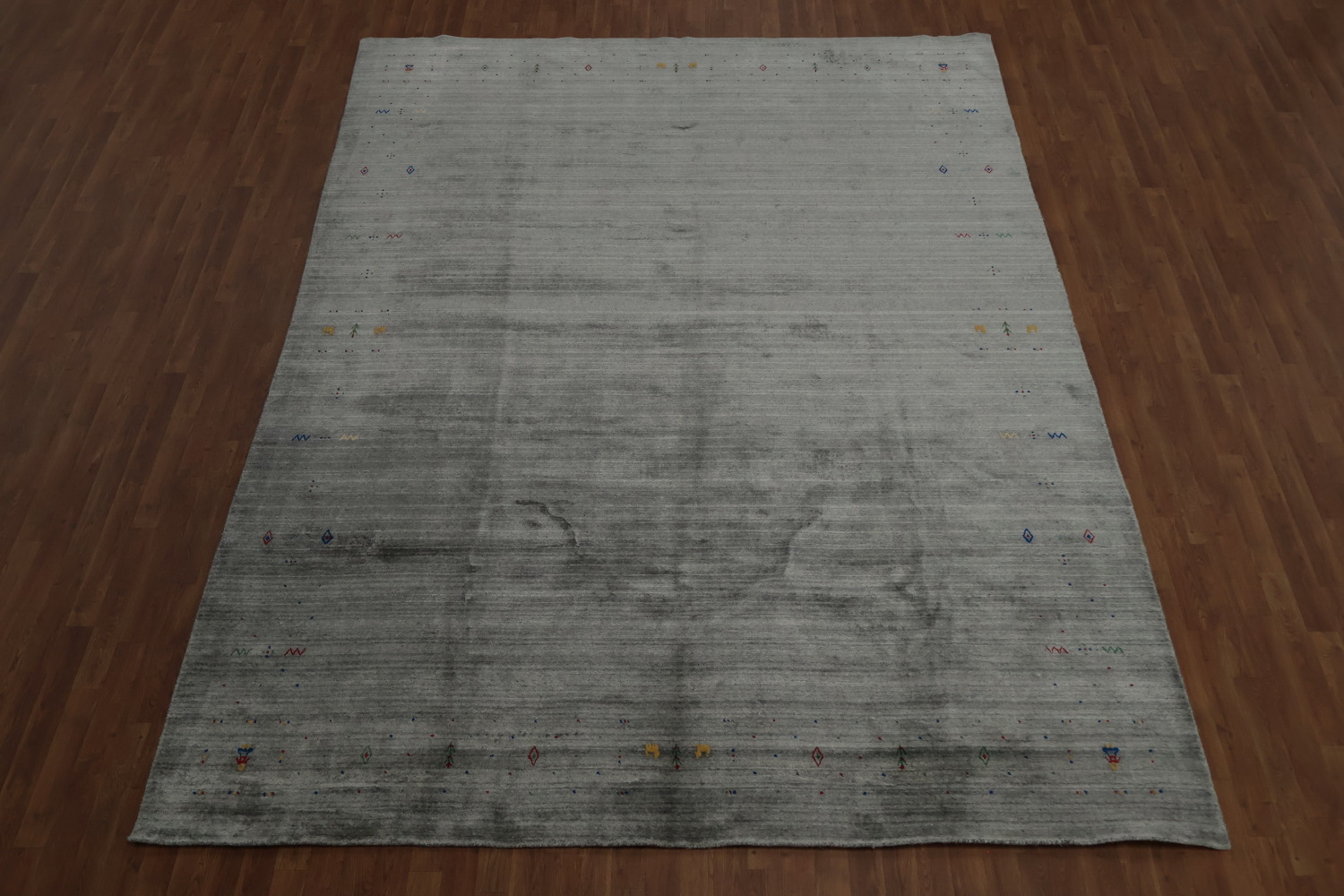Versatile Decorative Gabbeh Area Rug 9x12 with Subtle Textured Surface