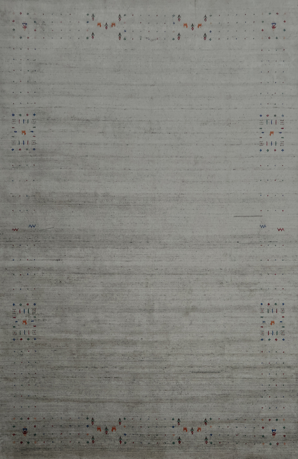 Elegance Gabbeh Area Rug 9x12 with Artistic Corner Embellishments