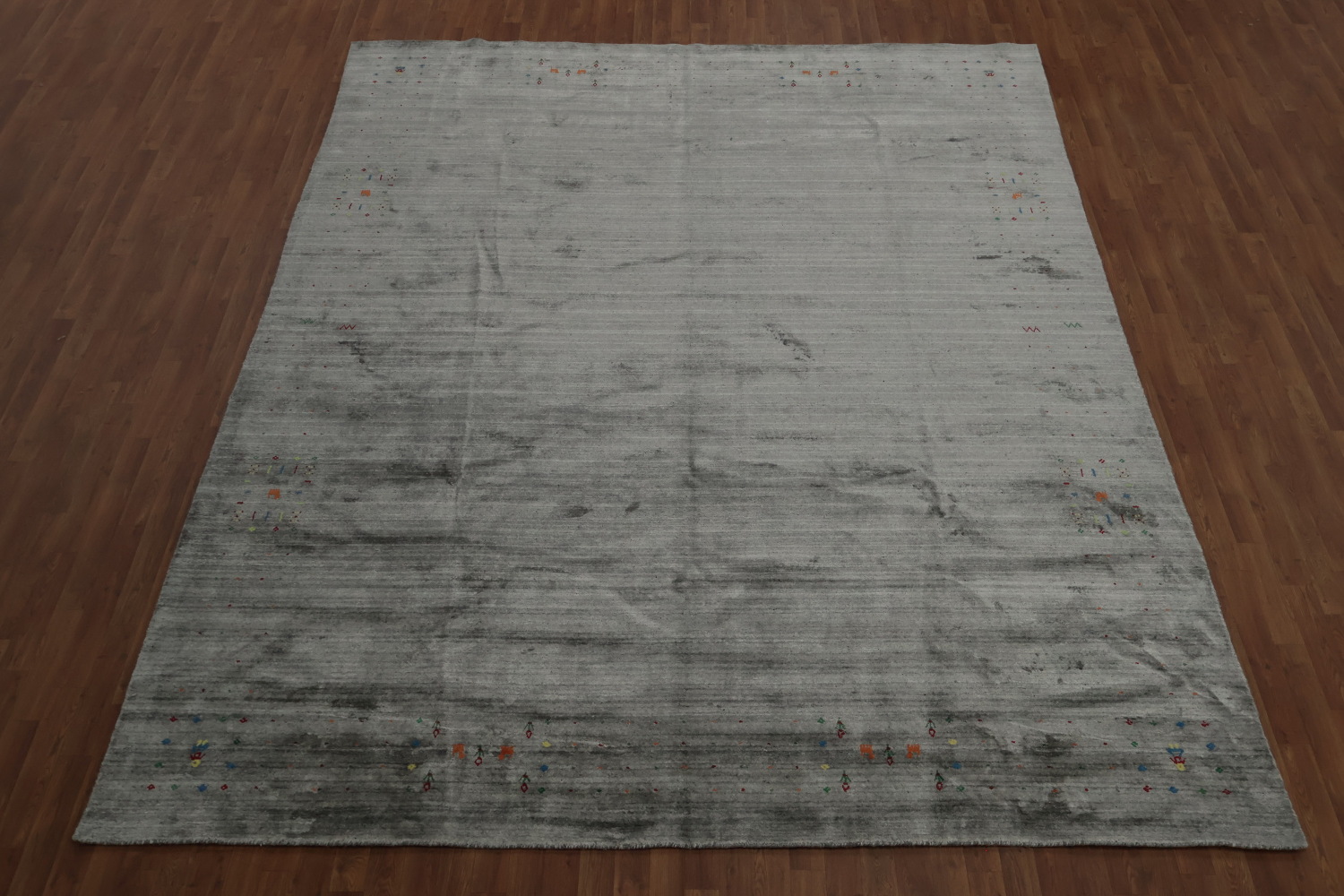 Luxurious Gray Gabbeh Area Rug 10x12 Enhancing Living Spaces