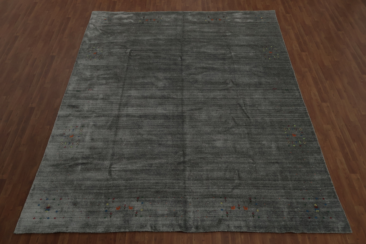 Luxurious Gray Gabbeh Area Rug 10x12 Enhancing Living Spaces