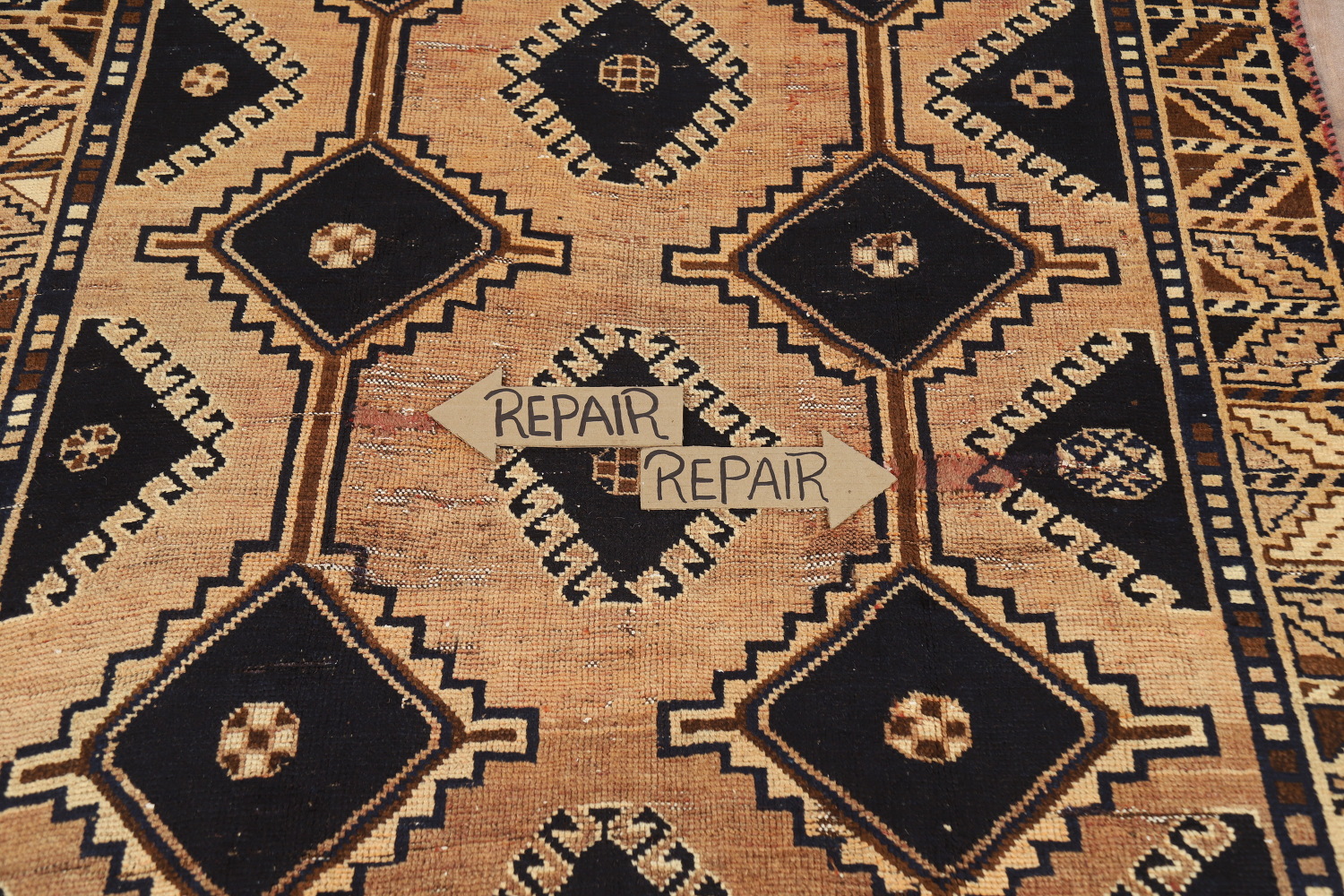 Antique Geometric Lori Persian Area Rug 6x9
